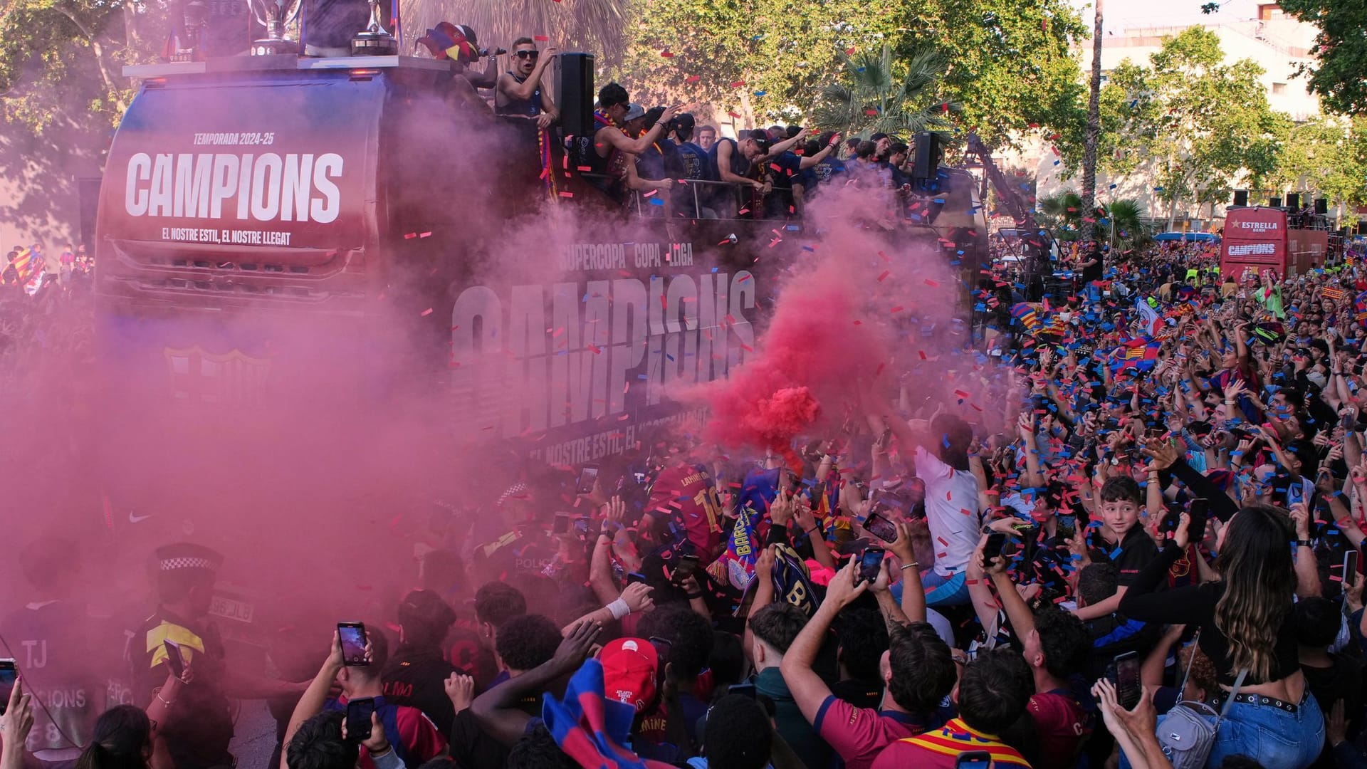 Jubel nach Barças Meistertitel Jubel nach Barças Meistertitel