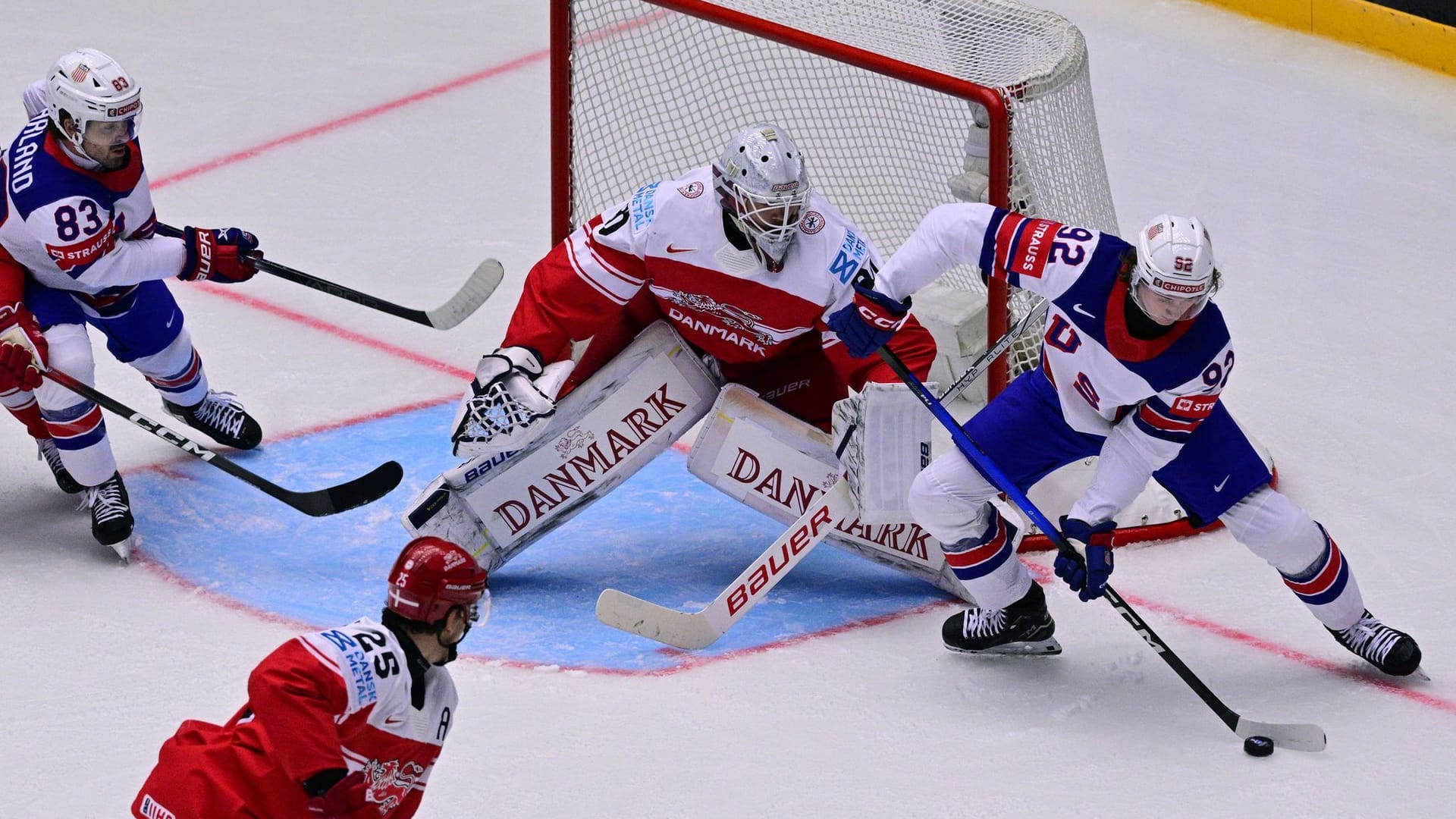 Eishockey-WM: Dänemark - USA Eishockey-WM: Dänemark - USA