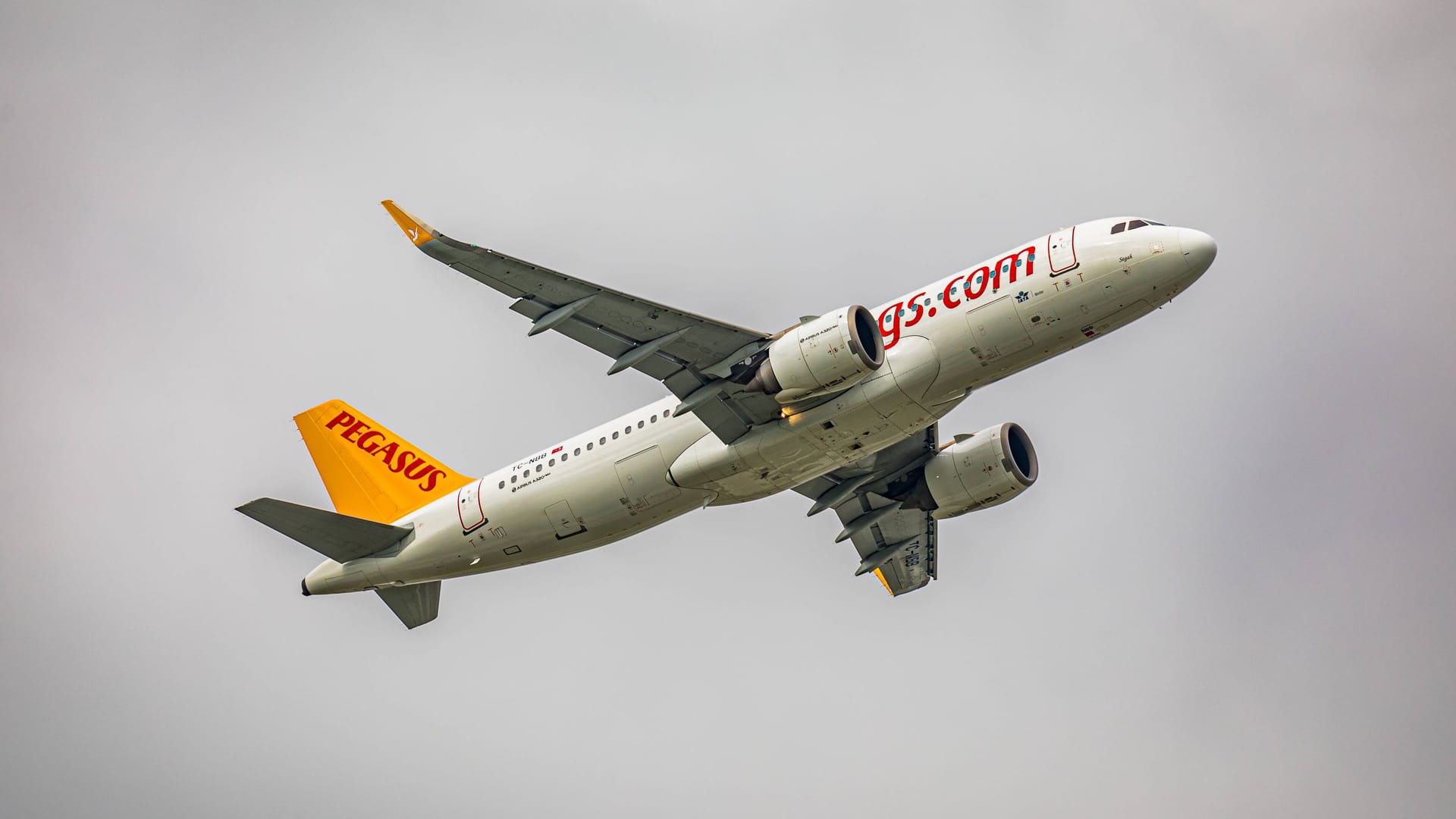 Ein Airbus A320 der türkischen Fluggesellschaft Pegasus Airlines (Symbolbild): Ein Flug von Antalya nach Köln/Bonn wurde überraschend abgebrochen.