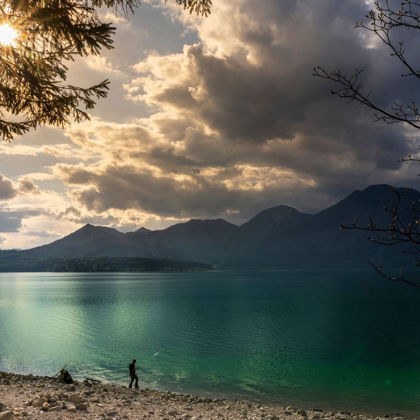 Angler am Walchensee