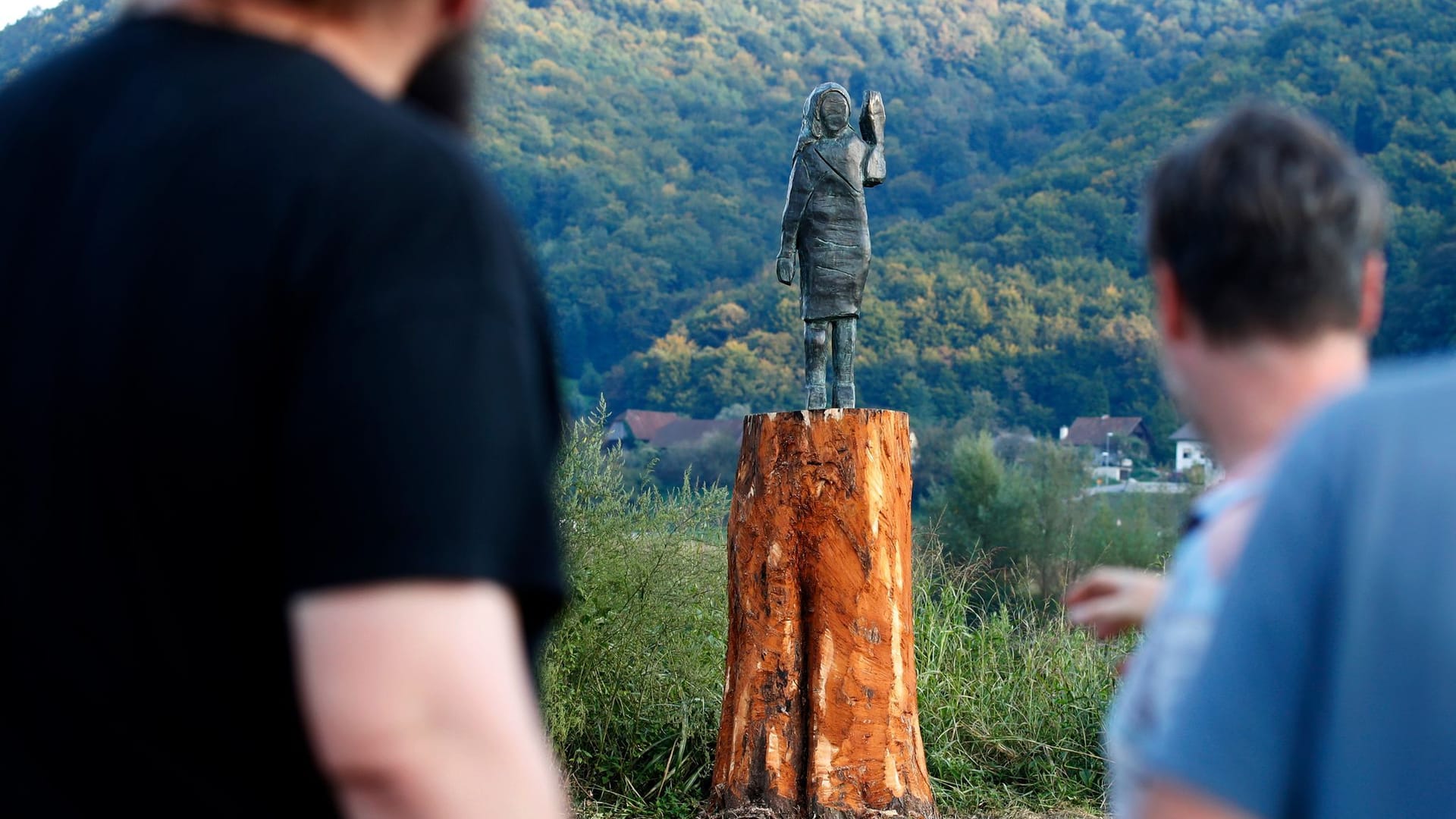 Melania-Trump-Statue in Slowenien Melania-Trump-Statue in Slowenien