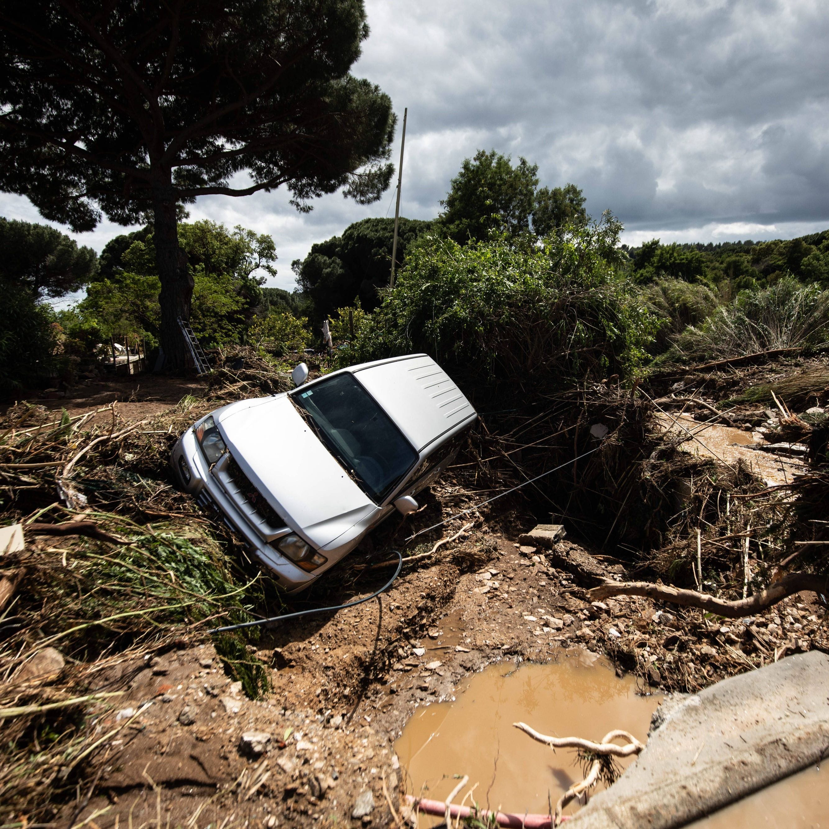 Schäden nach heftigen Gewittern in Frankreich: Die Unwetter verlagern sich weiter in Richtung Mittelmeerraum.
