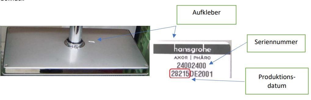 So finden Sie das Produktionsdatum.