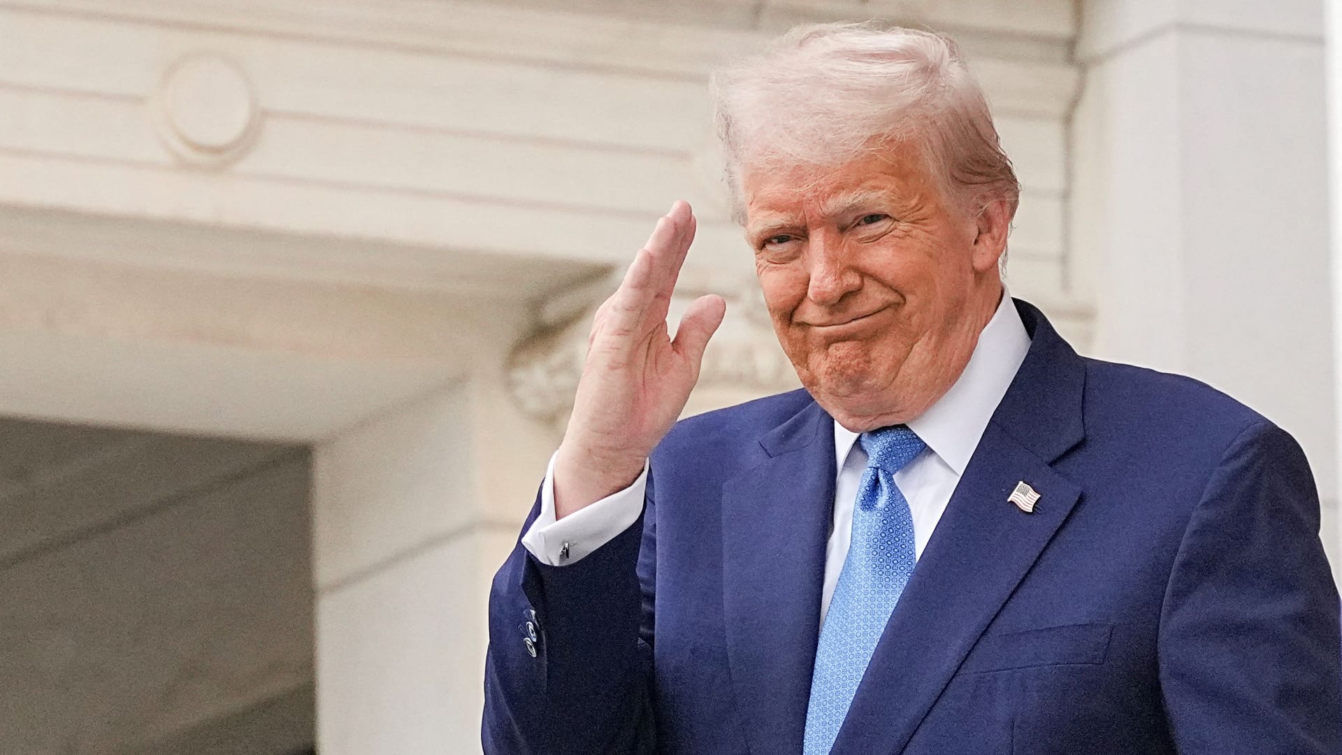US-Präsident Donald Trump beim Memorial Day auf dem Soldaten-Friedhof in Arlington: Alles muss auf ihn ausgerichtet werden.
