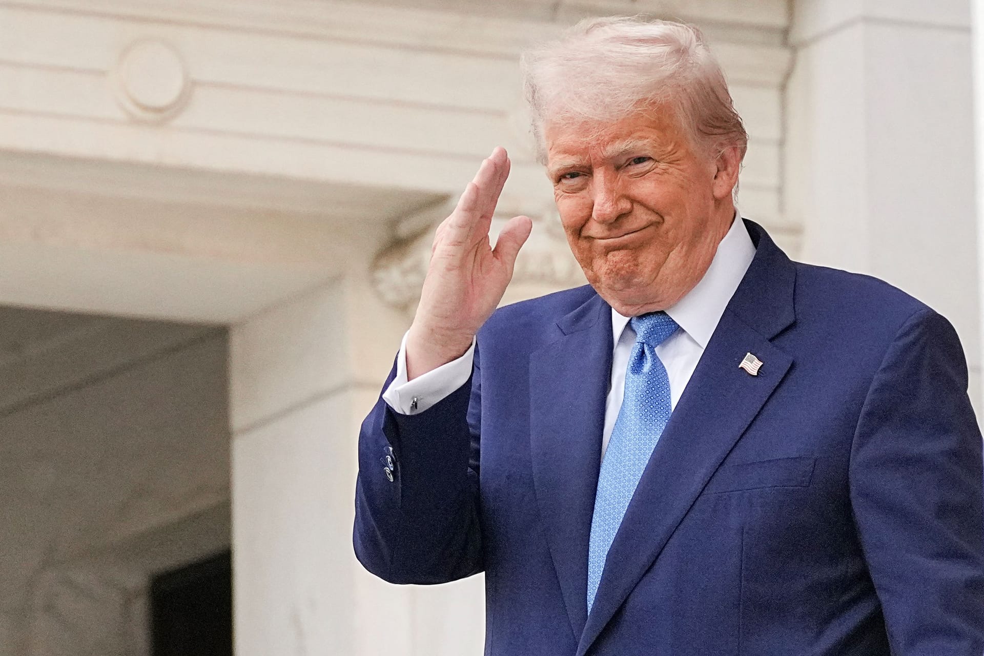 US-Präsident Donald Trump beim Memorial Day auf dem Soldaten-Friedhof in Arlington: Alles muss auf ihn ausgerichtet werden.