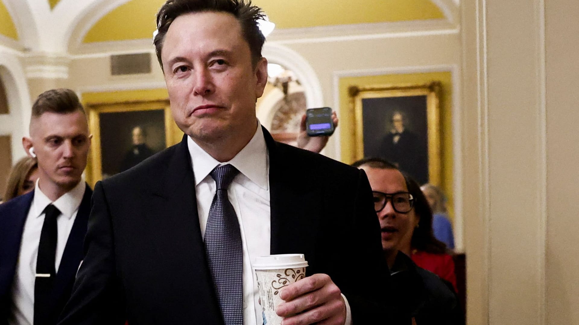 Elon Musk im US-Kapitol: Republikanische Senatoren hatten viele Fragen an den Milliardär (Archivbild).