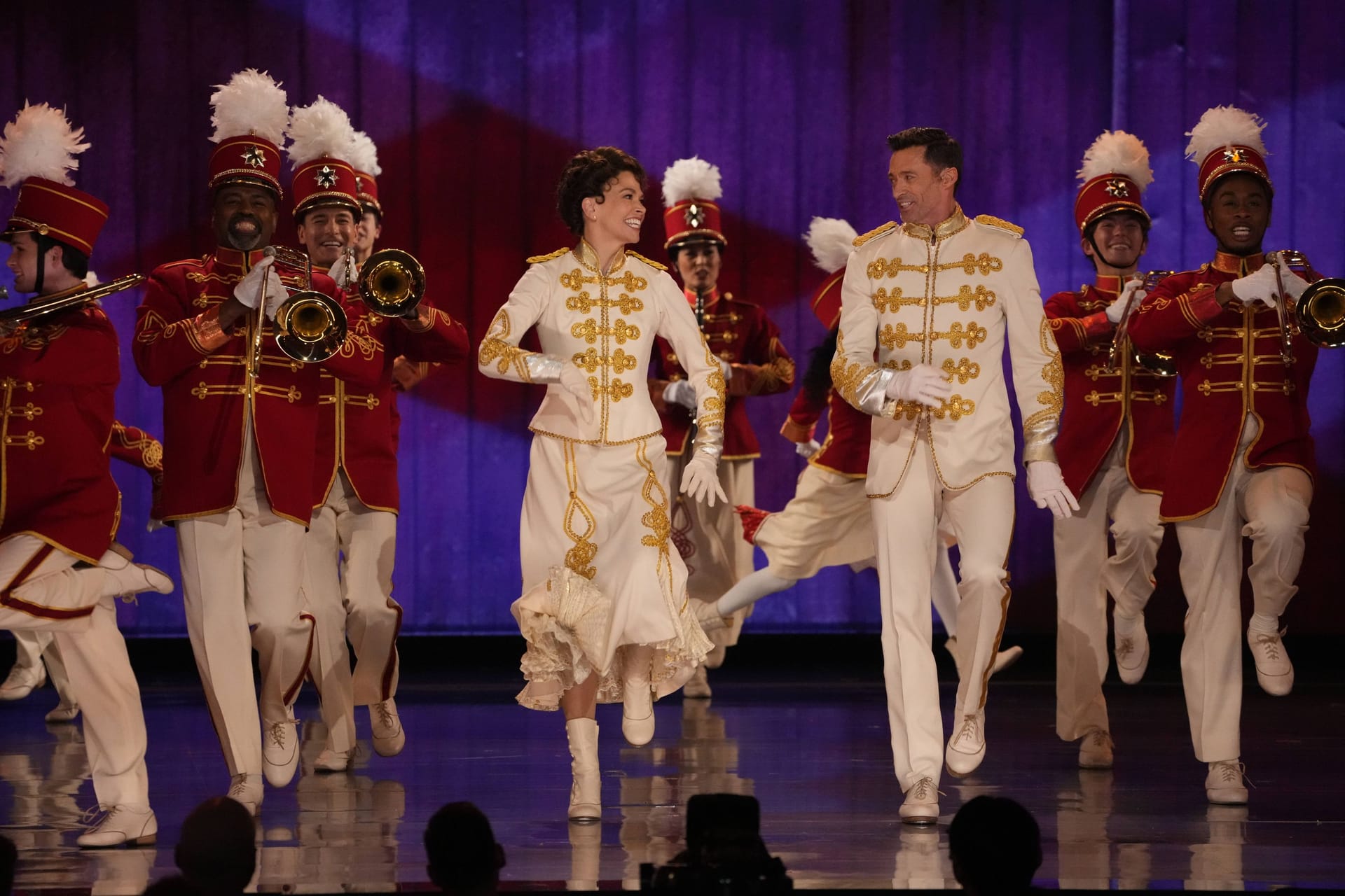 Sutton Foster und Hugh Jackman in "The Music Man".
