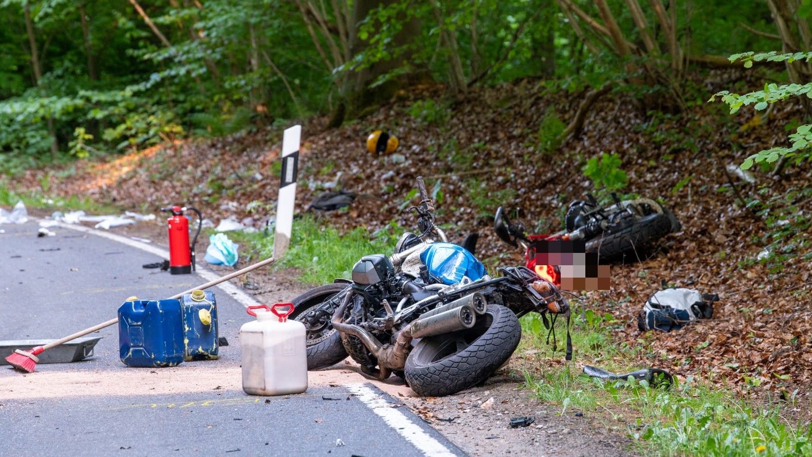 Unfallstelle in Lütjensee: Eine junge Bikerin kam ums Leben.