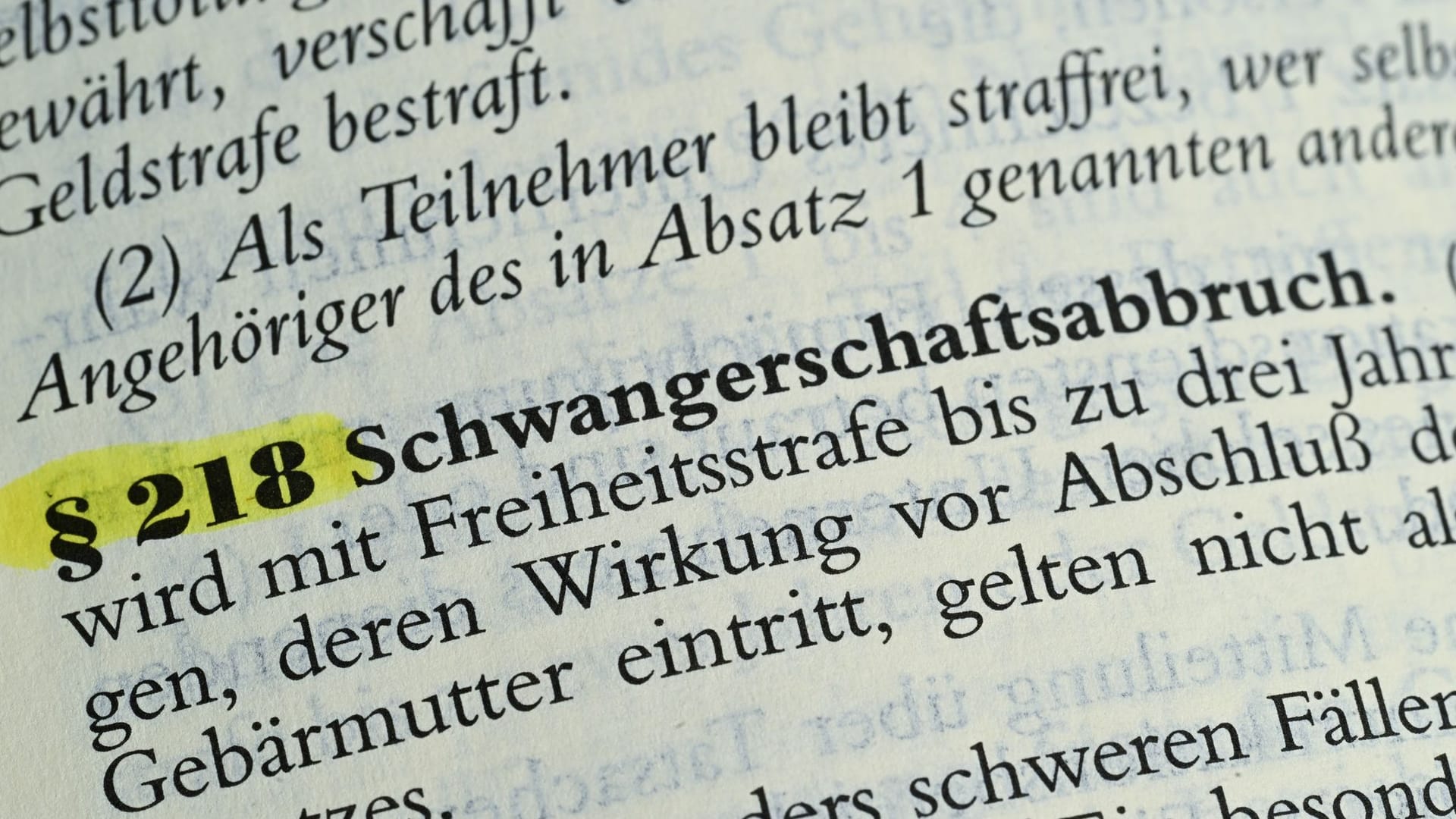 Strafgesetzbuch zum Schwangerschaftsabbruch Strafgesetzbuch zum Schwangerschaftsabbruch