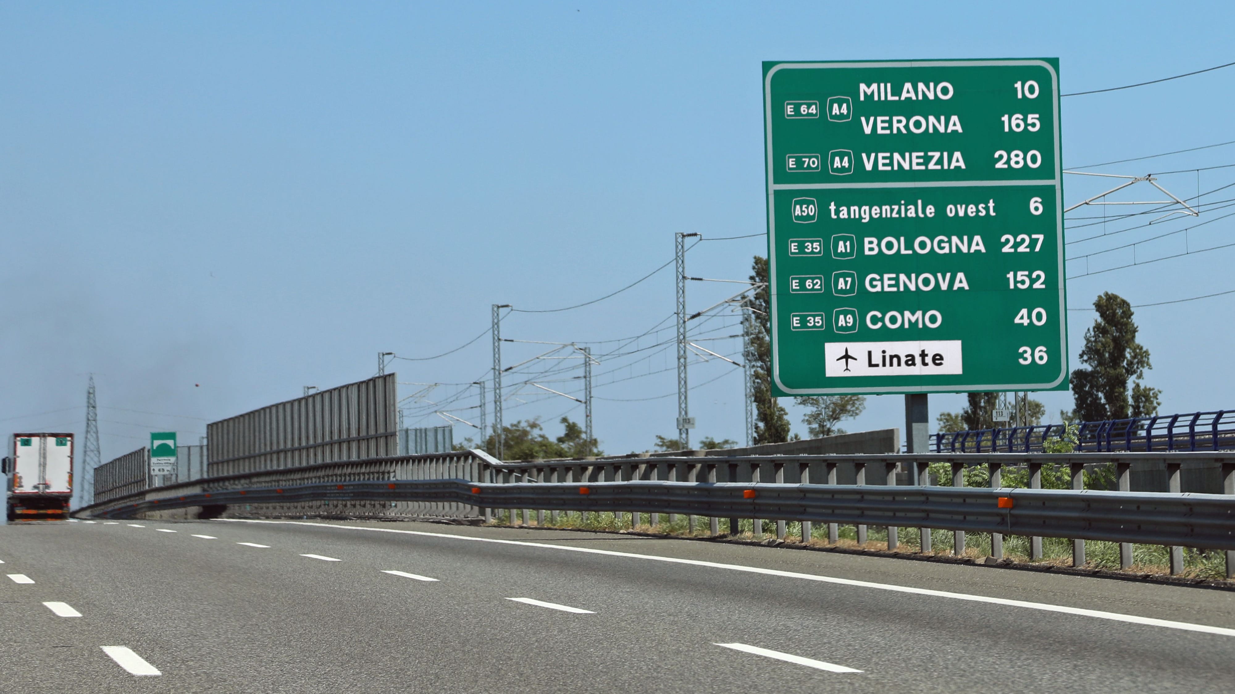 Die Autobahn 4 in Venetien: Am Mittwoch bildete sich ein kilometerlanger Stau.