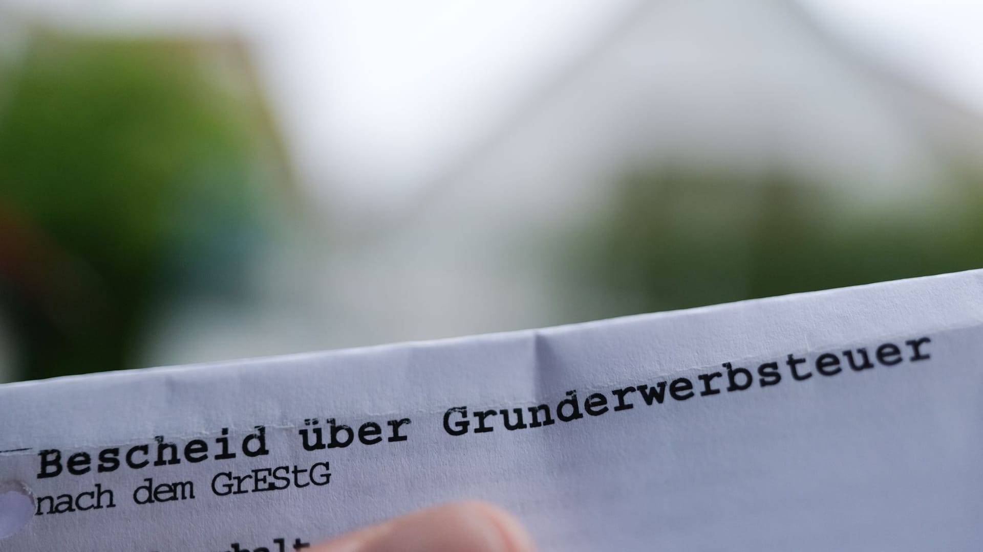 Ein Bescheid über die Grunderwerbsteuer Ein Bescheid über die Grunderwerbsteuer