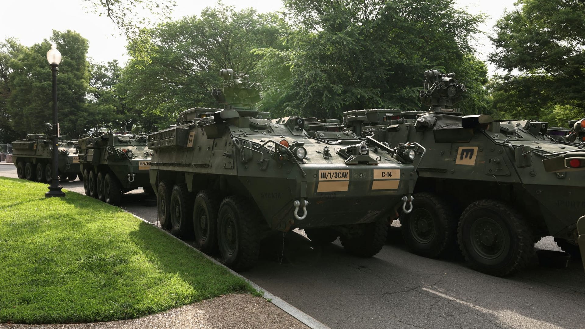 Army parade preparations in Washington