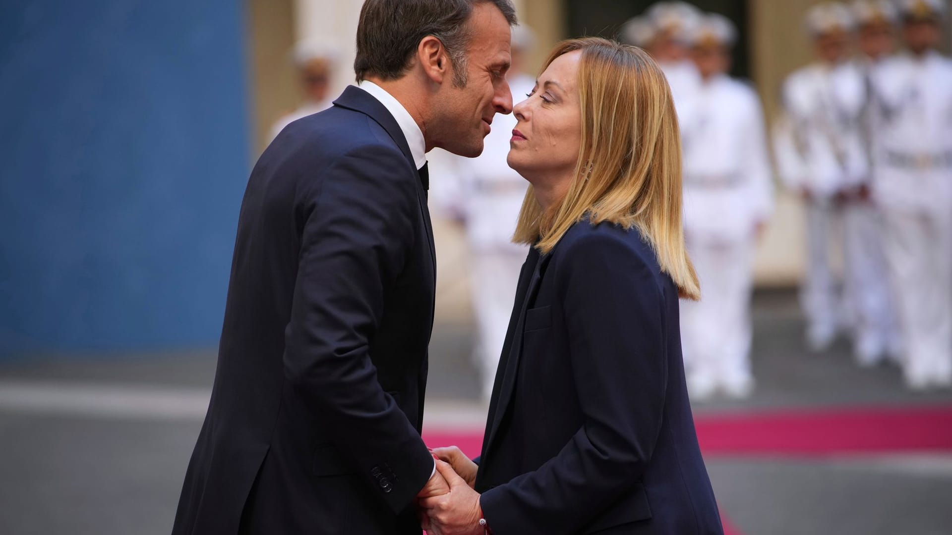 Macron in Italien Macron in Italien