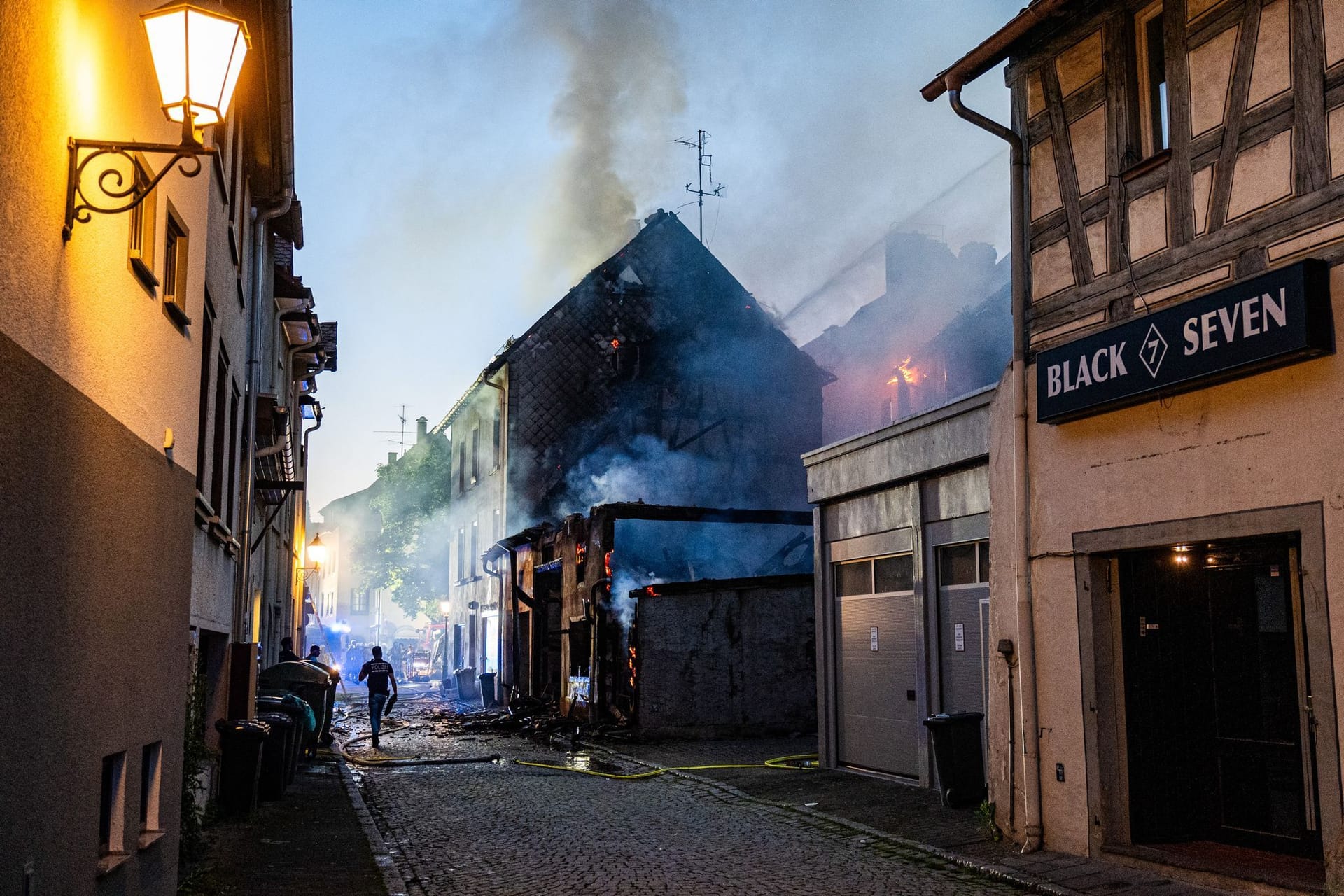 Großbrand in Altstadt von Villingen-Schwenningen