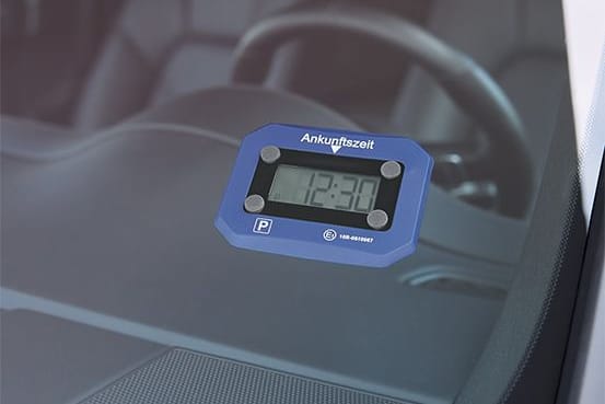 Die elektronische Parkscheibe ist eine praktische Alternative zum manuellen Modell.