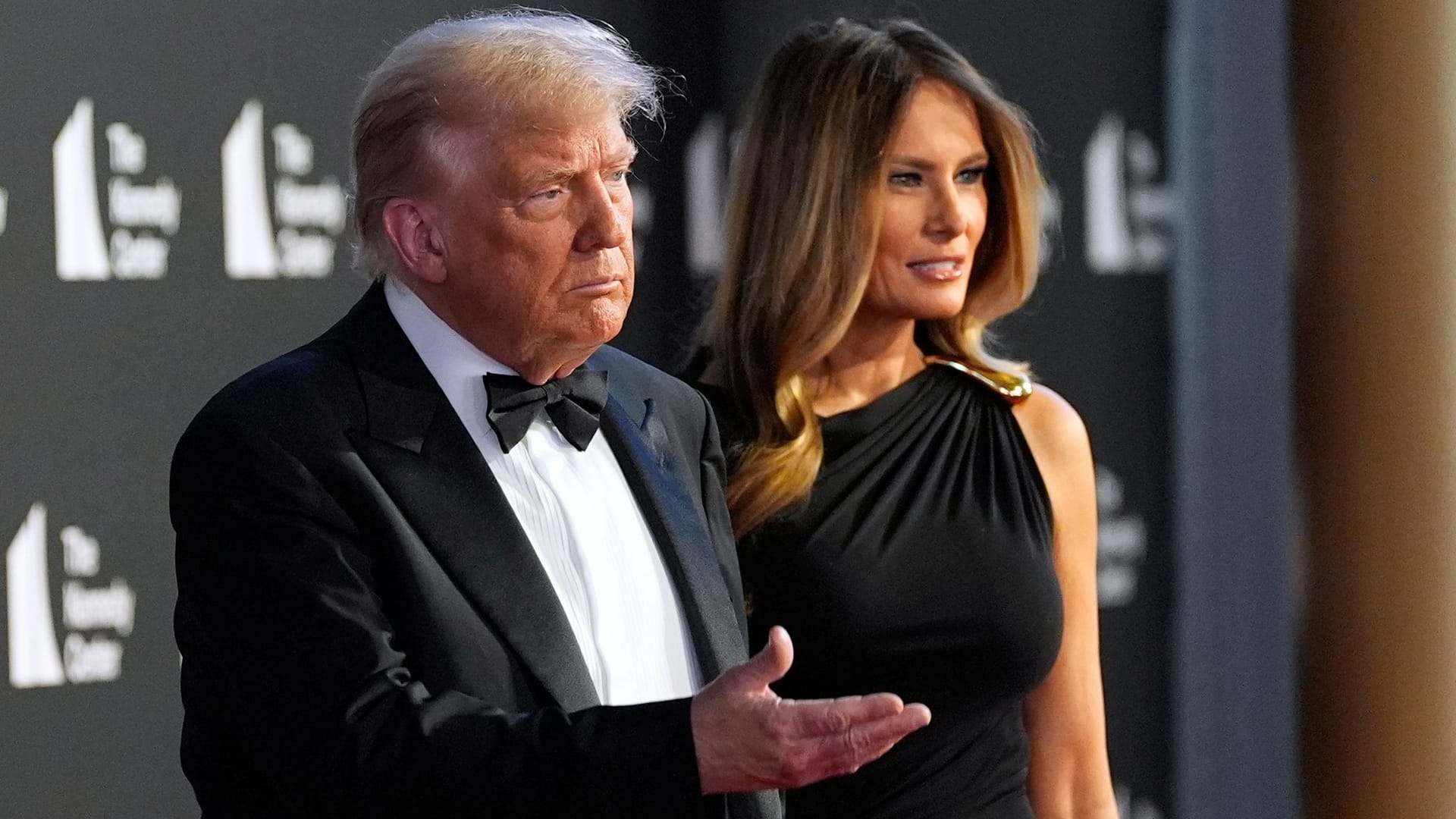 US-Präsident Donald Trump und First Lady Melania Trump kommen zur Premiere von "Les Miserables" im Kennedy Center.