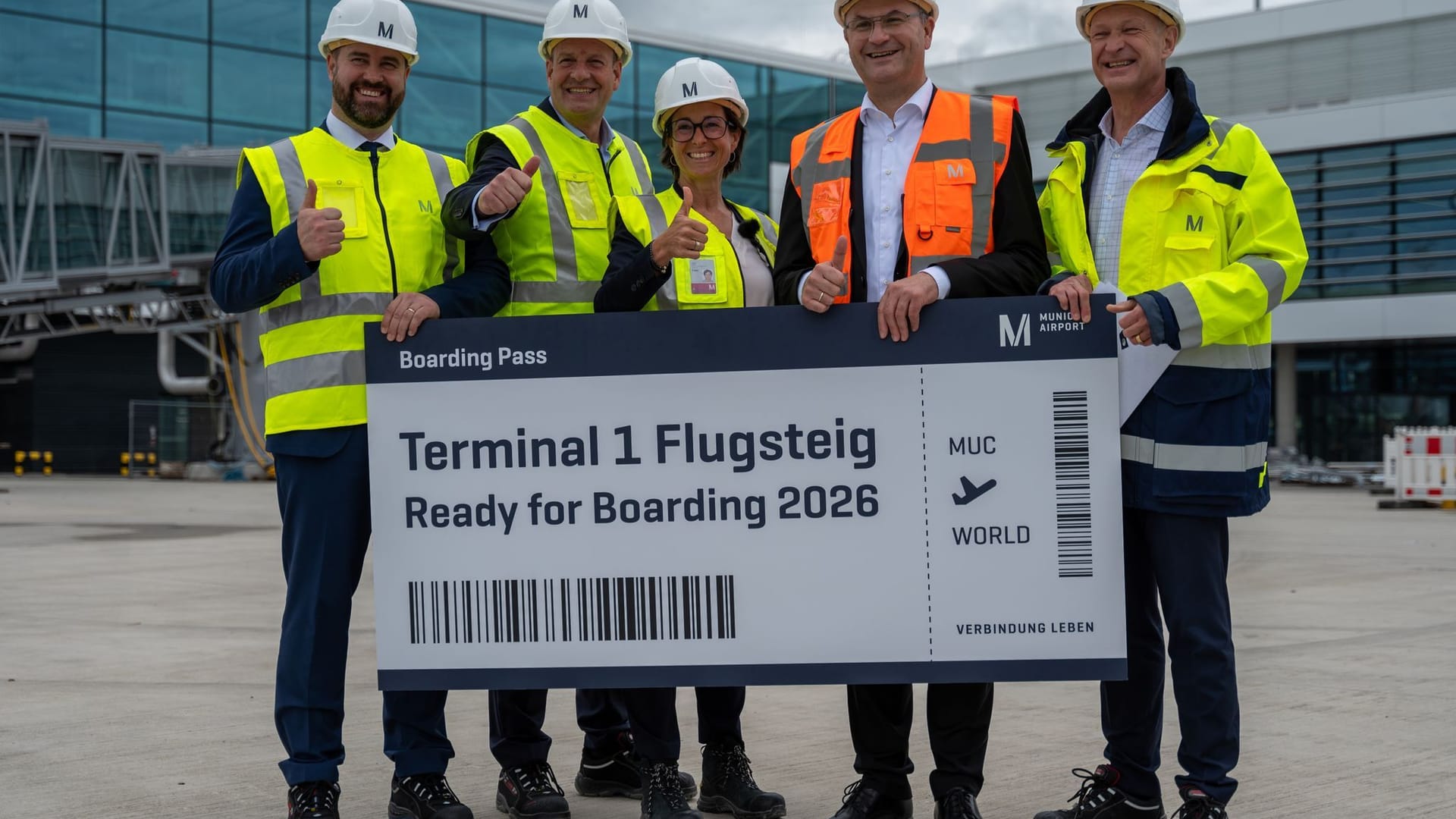 Baufortschritt auf dem Flughafen München