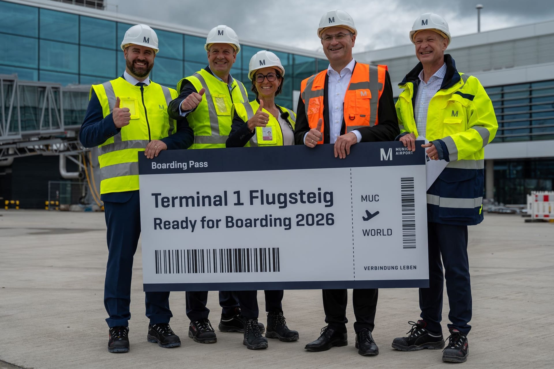 Baufortschritt auf dem Flughafen München