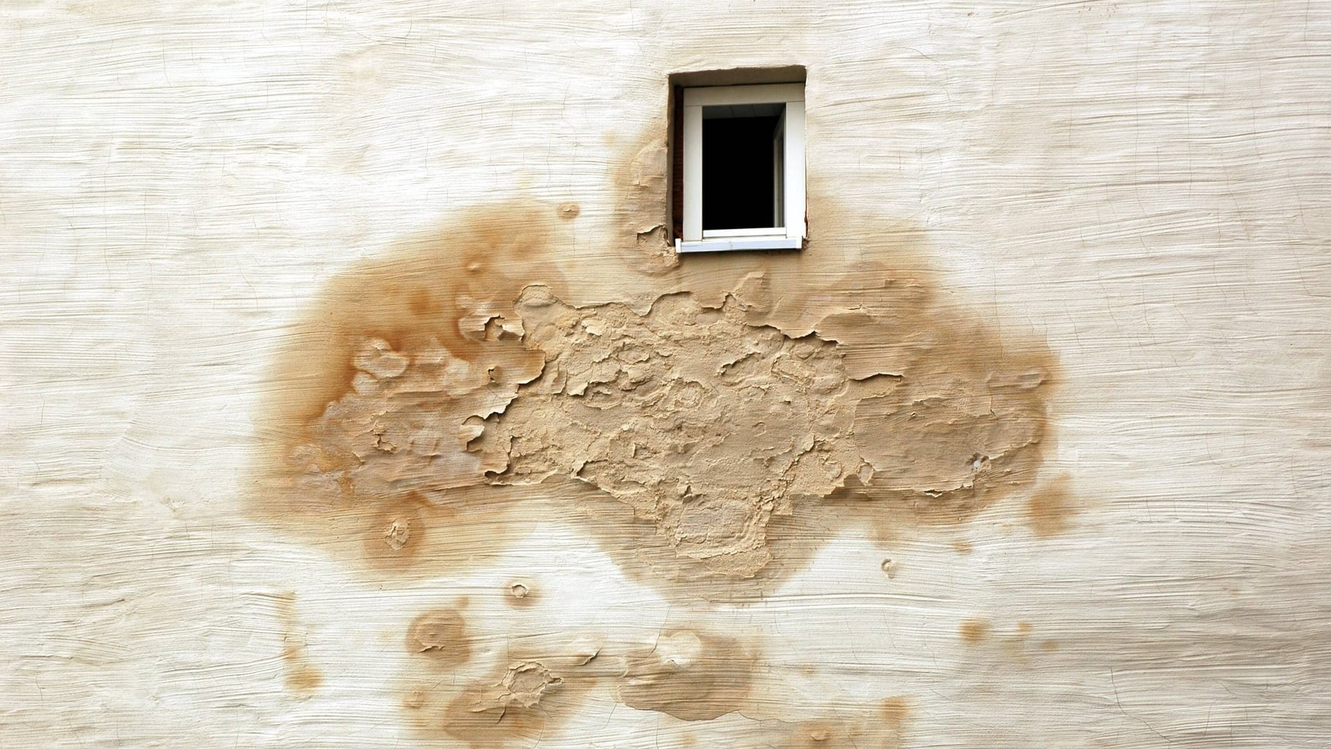 Wasserschaden an Fassade: Oft unentdeckt, birgt jedoch langfristige Risiken.