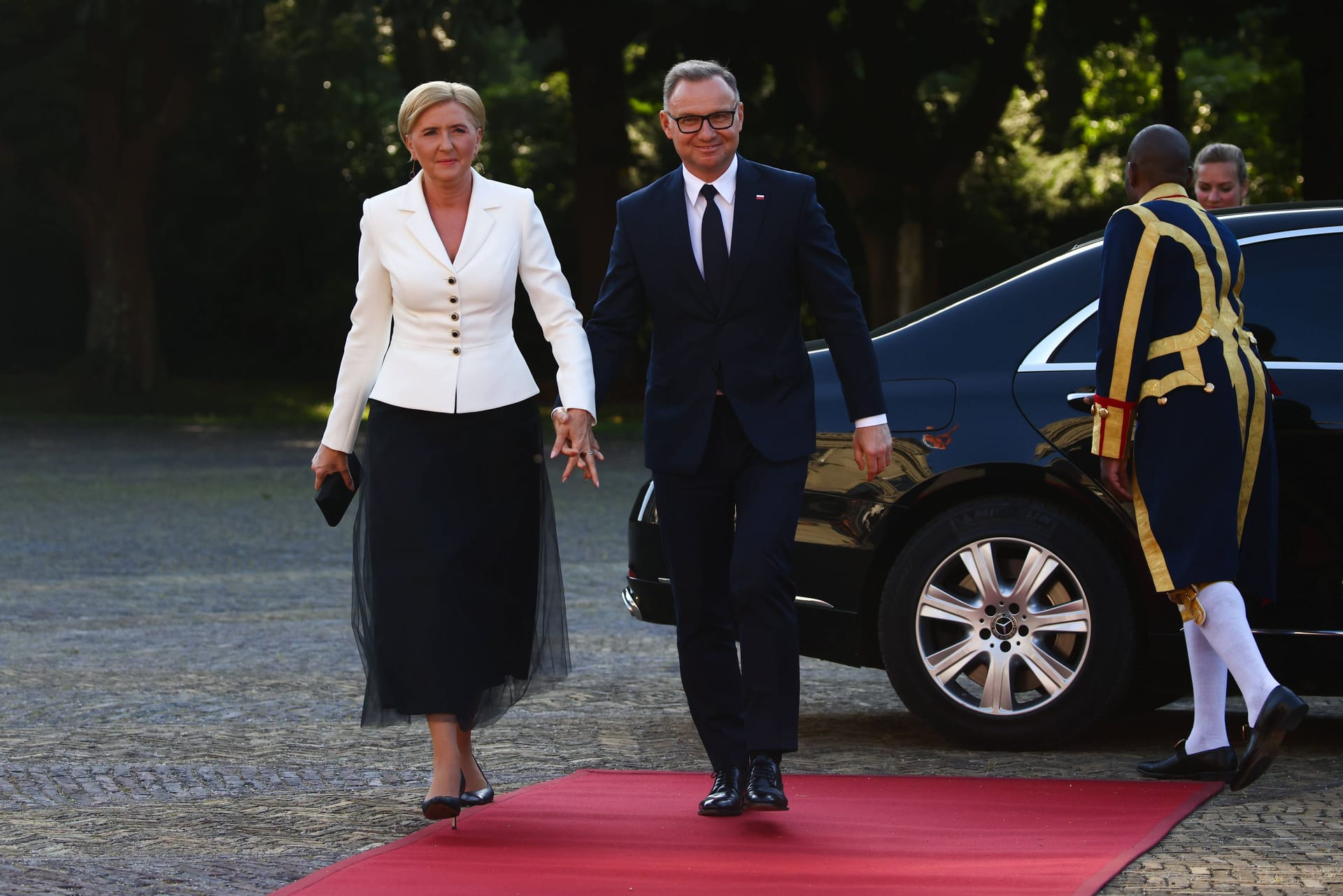 Andrzej Duda und Agata Kornhauser-Duda: Sie reisten aus Polen an. Andrzej Duda und Agata Kornhauser-Duda: Sie reisten aus Polen an.