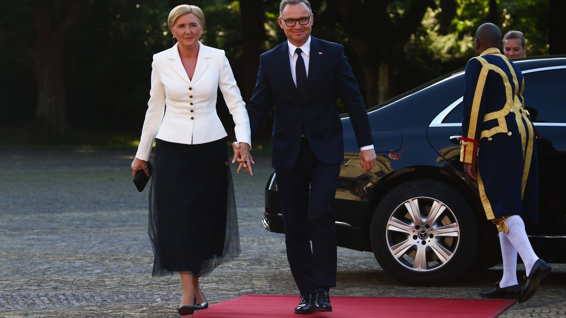 Andrzej Duda und Agata Kornhauser-Duda: Sie reisten aus Polen an.