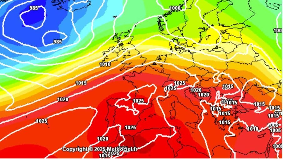 Ein Lauf des ICON-Modells für den Siebenschläfertag am 27. Juni. Eine alte Bauernregel will das Wetter für den Sommer vorhersagen können.