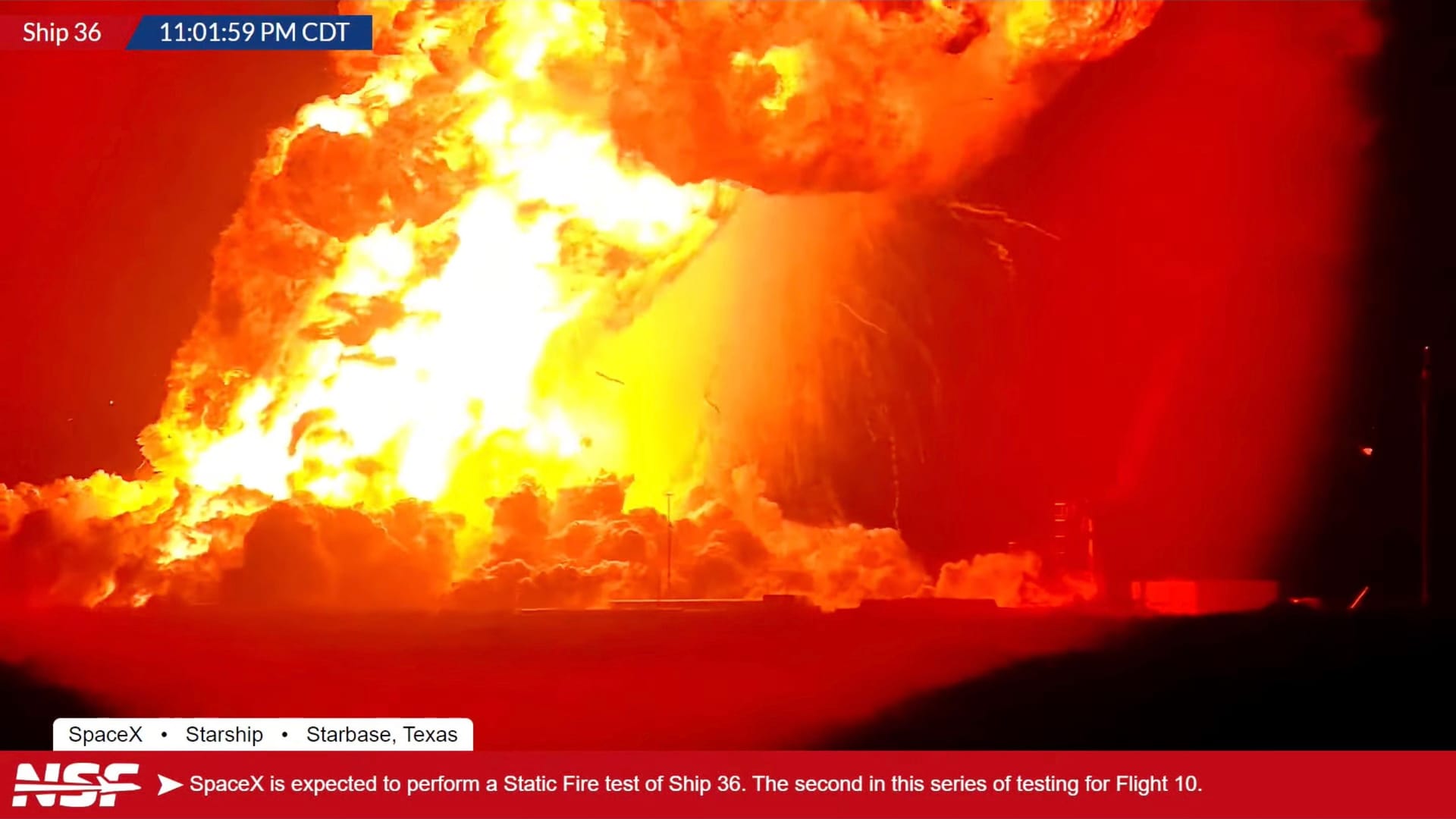 Ein Video zeigt die Explosion der "Starship"-Rakete auf ihrem Startplatz im US-Bundesstaat Texas.