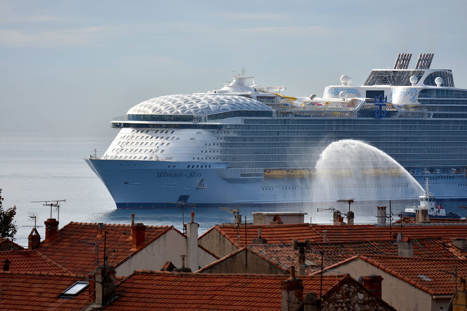 Blick auf das Schiff "Wonder of the Seas": Es zählt zu den größten Passagierschiffen der Welt.
