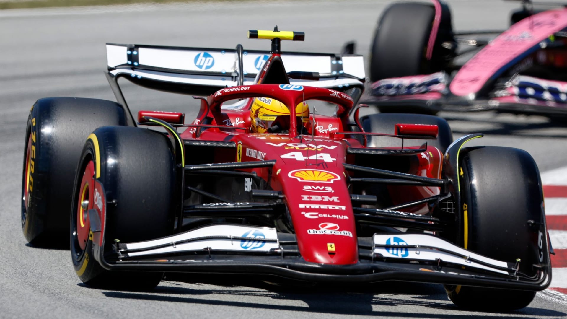 Lewis Hamilton im Ferrari