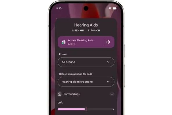 Nutzer von Hörgeräten können über Android 16 deren Lautstärke steuern.