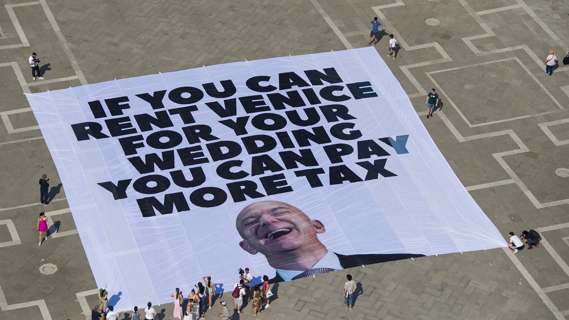 Vor der Hochzeit von Amazon-Gründer Bezos in Venedig