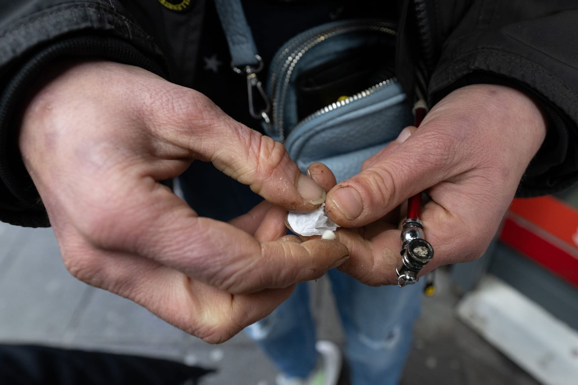 Crack-Süchtige in Frankfurt