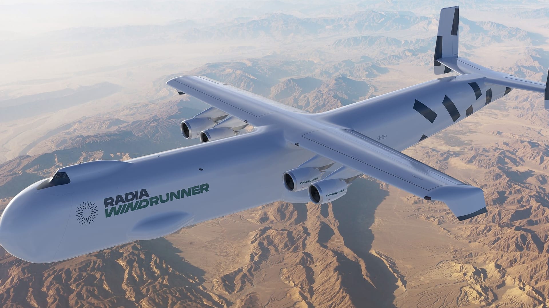 Windrunner in der Luft: Das Flugzeug soll über 100 Meter lang sein.
