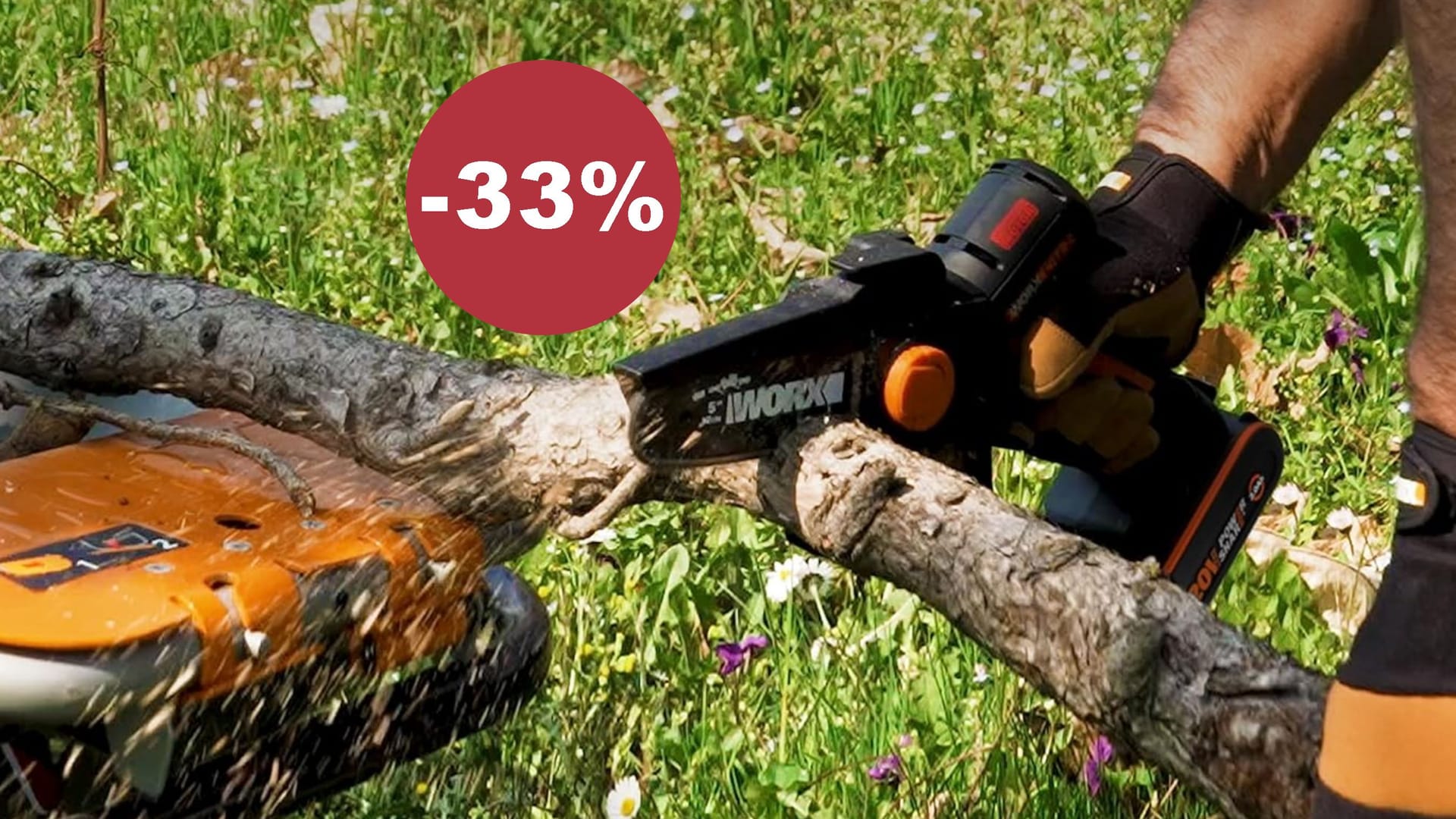 Heute 50 Euro sparen: Diese Akku-Kettensäge ist ein praktischer Alltagshelfer.