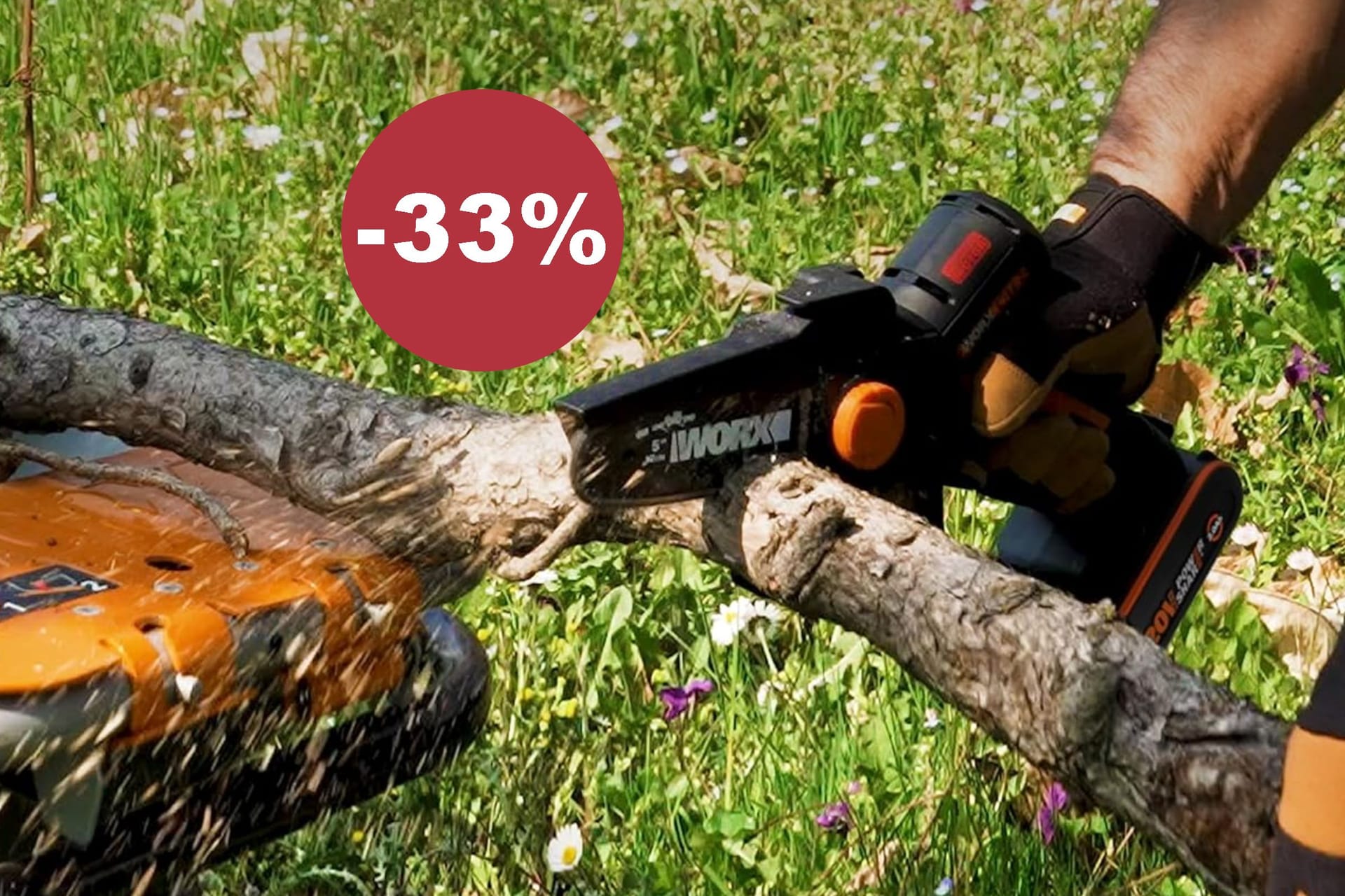 Heute 50 Euro sparen: Diese Akku-Kettensäge ist ein praktischer Alltagshelfer.