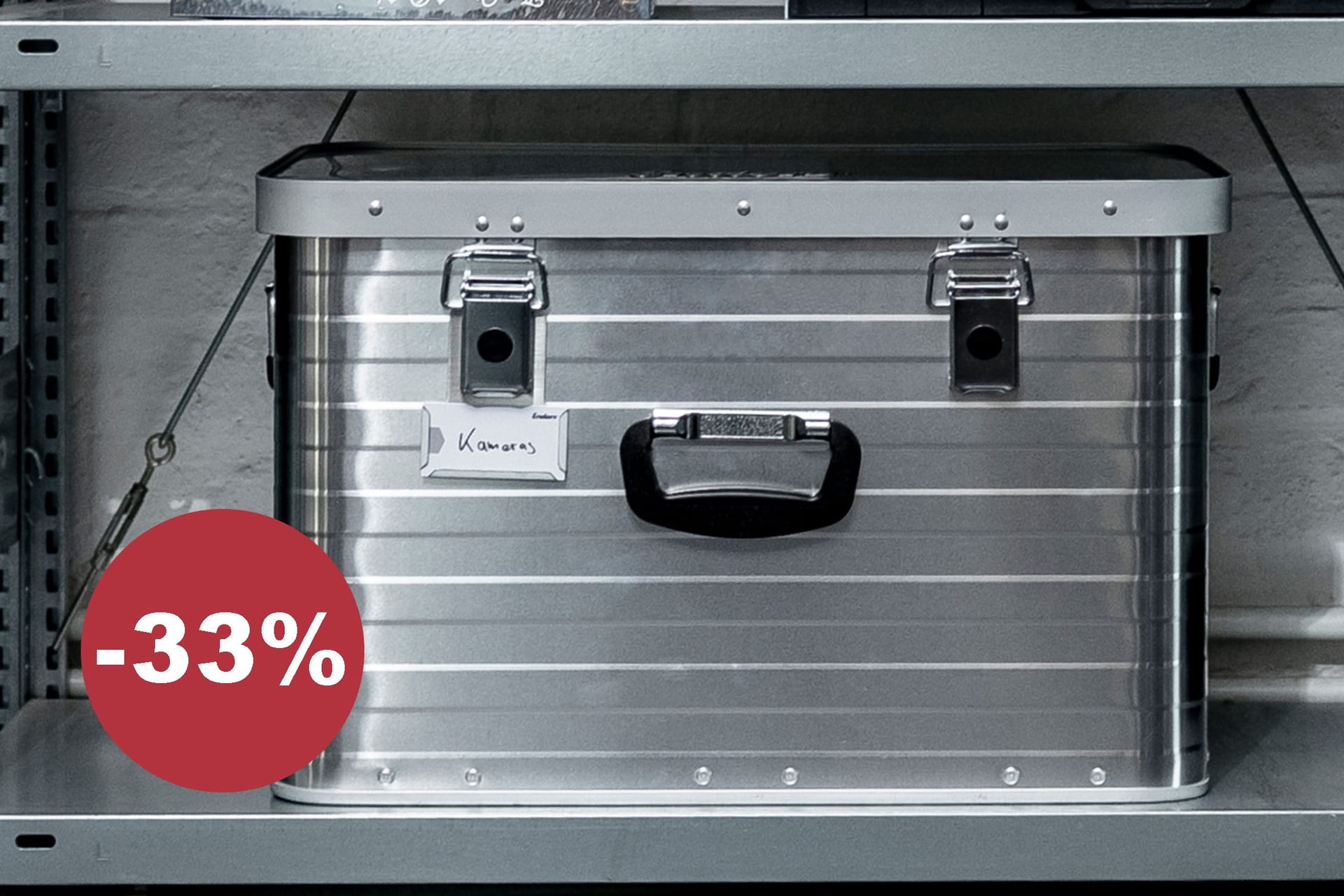 Robuste Aluboxen in drei Größen, ideal zum Transport und zur Lagerung.