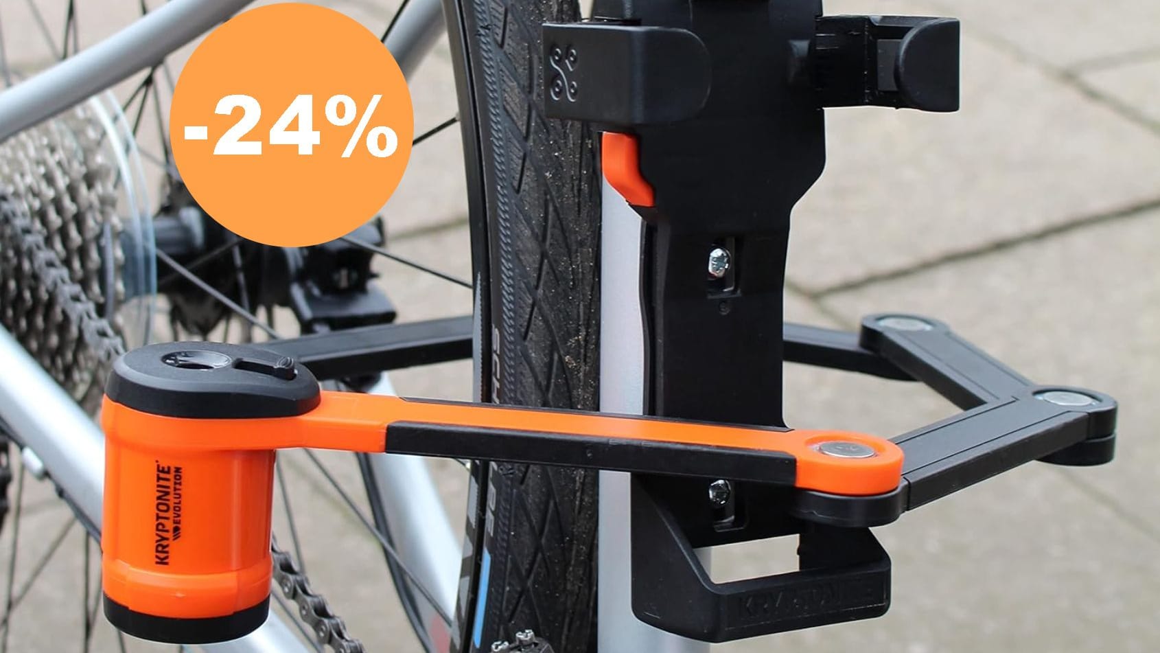 Stiftung Warentest vergibt die Note gut (1,9) und Amazon reduziert es: Fahrradschloss von Kryptonite.