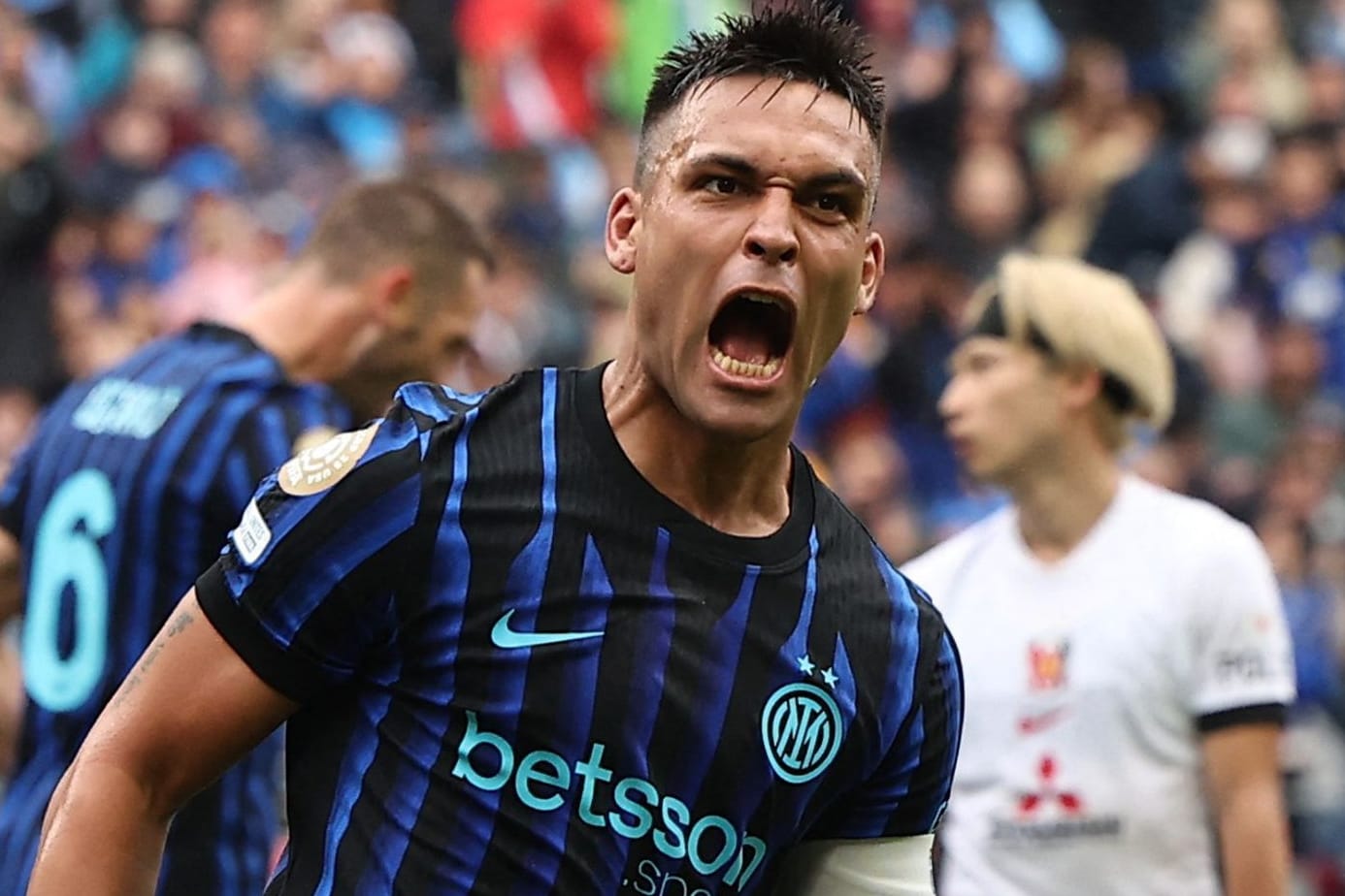 Brachte Inters Sieg mit seinem Tor auf den Weg: Lautaro Martínez jubelt im Spiel gegen Urawa.