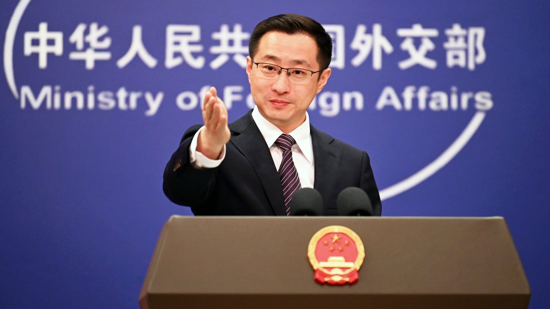 Chinas Außenamtssprecher Lin Jian Chinas Außenamtssprecher Lin Jian