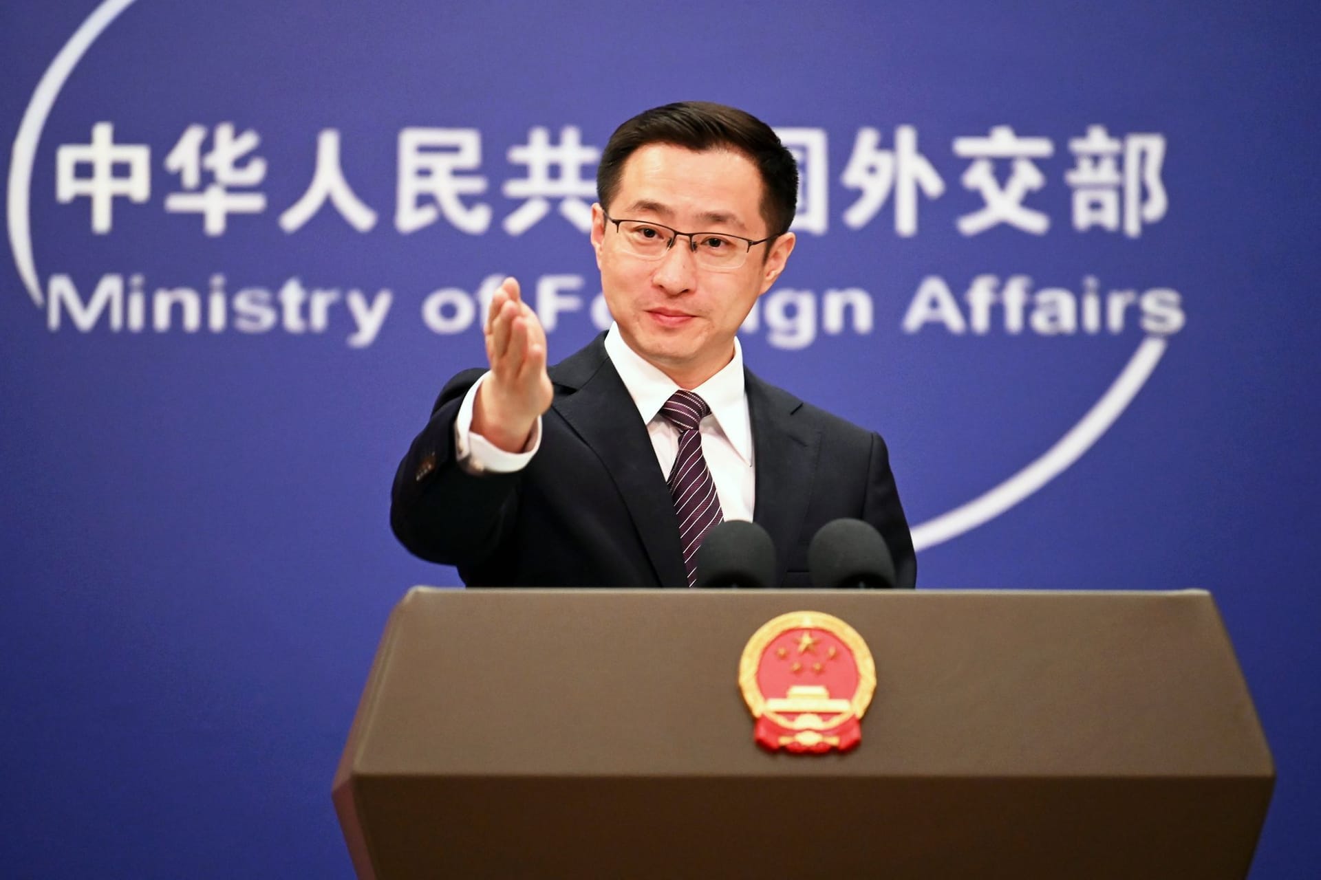 Chinas Außenamtssprecher Lin Jian Chinas Außenamtssprecher Lin Jian
