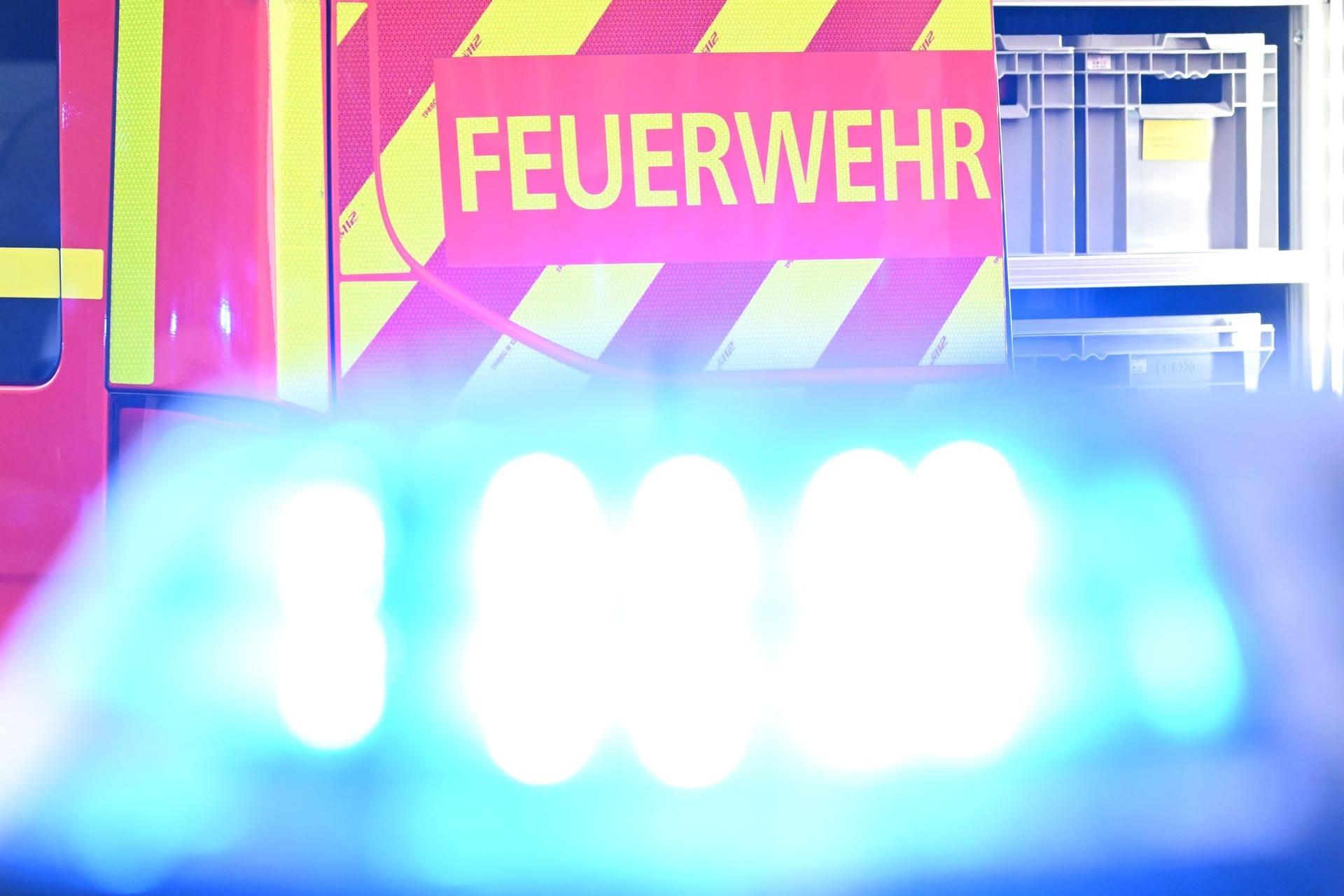 Feuerwehreinsatz mit Blaulicht: Katze soll durch Herdaktivierung Brand in Brandenburg verursacht haben.