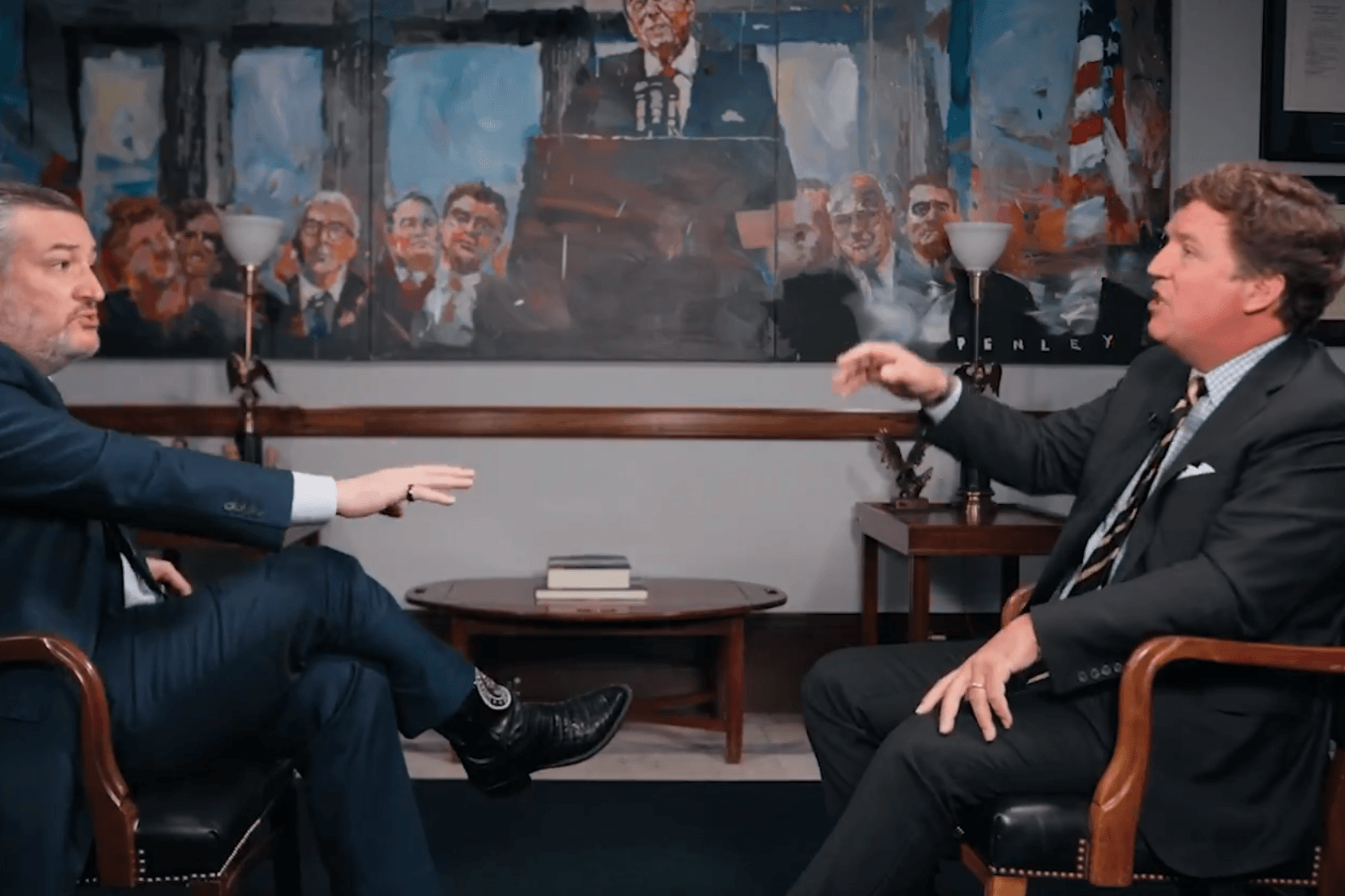 Ted Cruz und Tucker Carlson: Die beiden Trump-Unterstützer sind vor Kamera verbal aneinandergeraten.
