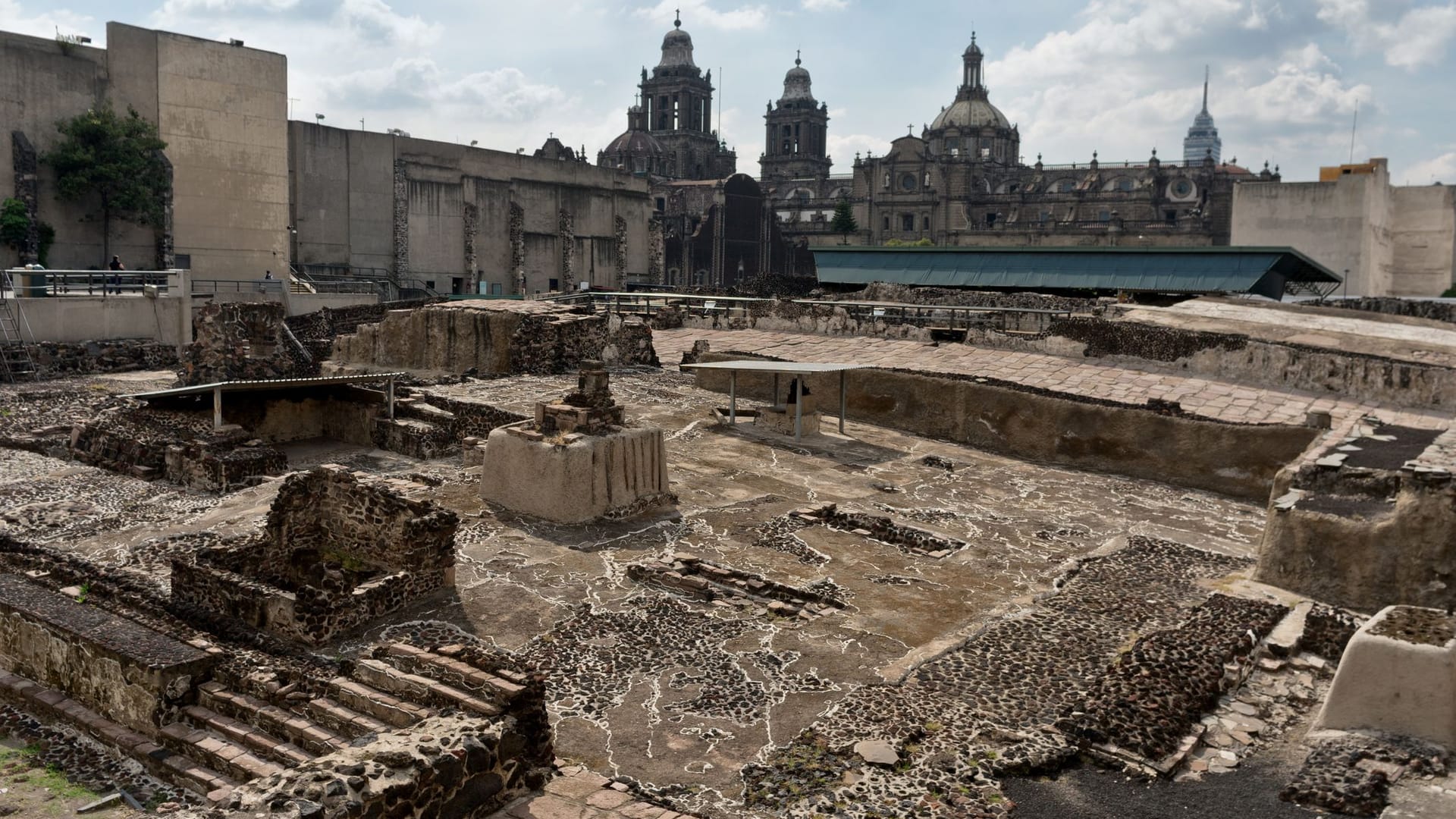 Ruinen von Templo Mayor von Tenochtitlan in Mexiko-Stadt