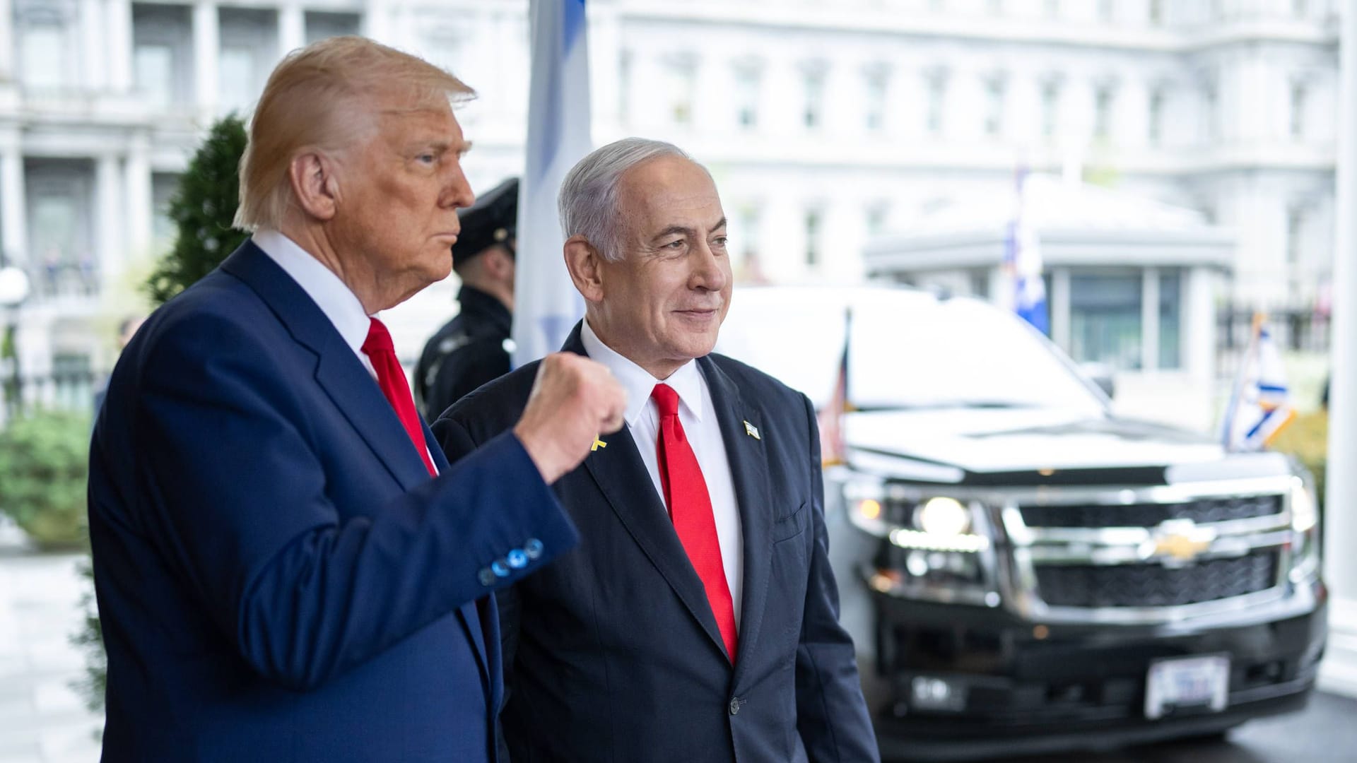 Donald Trump und Benjamin Netanjahu. Donald Trump und Benjamin Netanjahu.