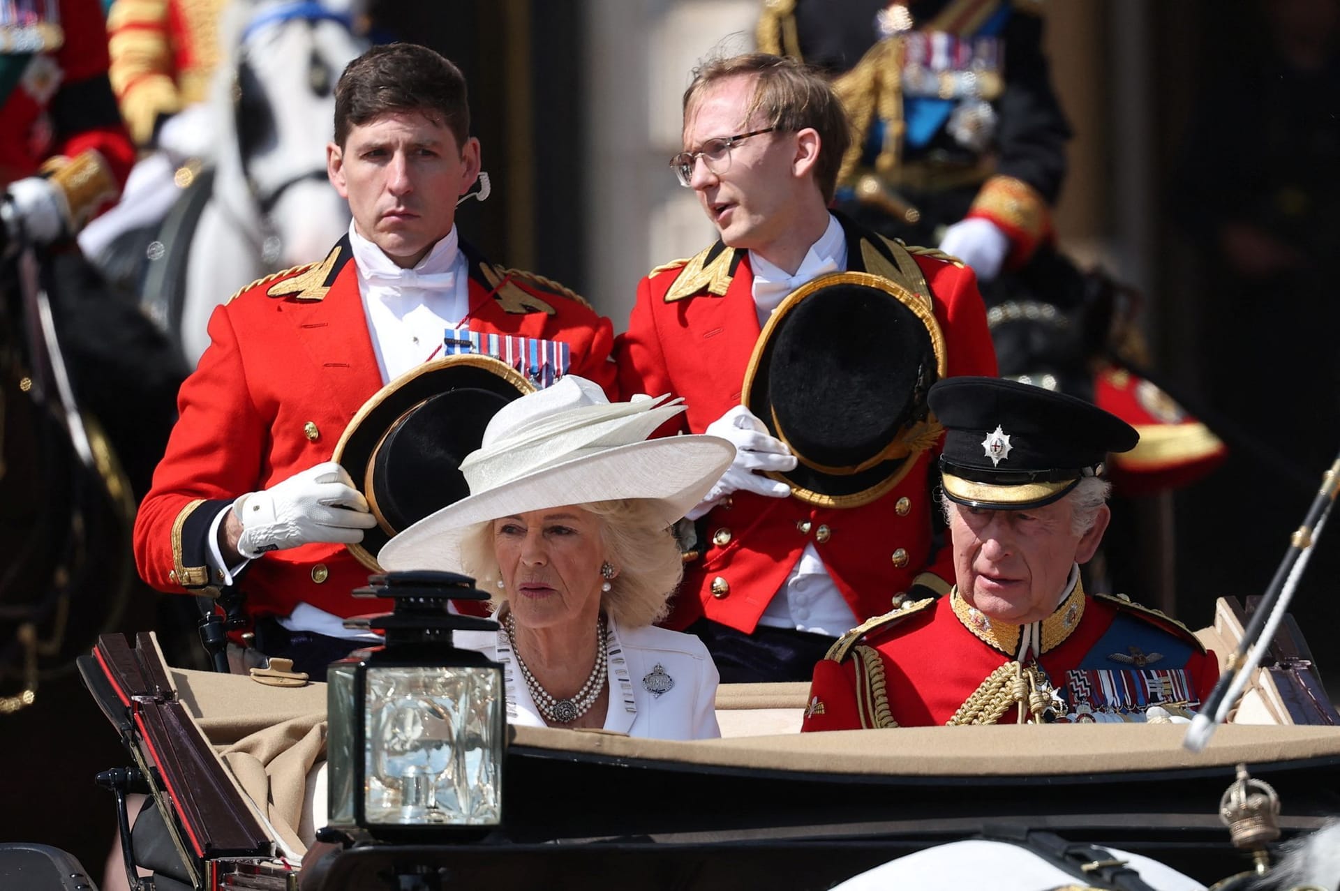 Königin Camilla und König Charles III. bei Trooping the Colour 2025. Königin Camilla und König Charles III. bei Trooping the Colour 2025.