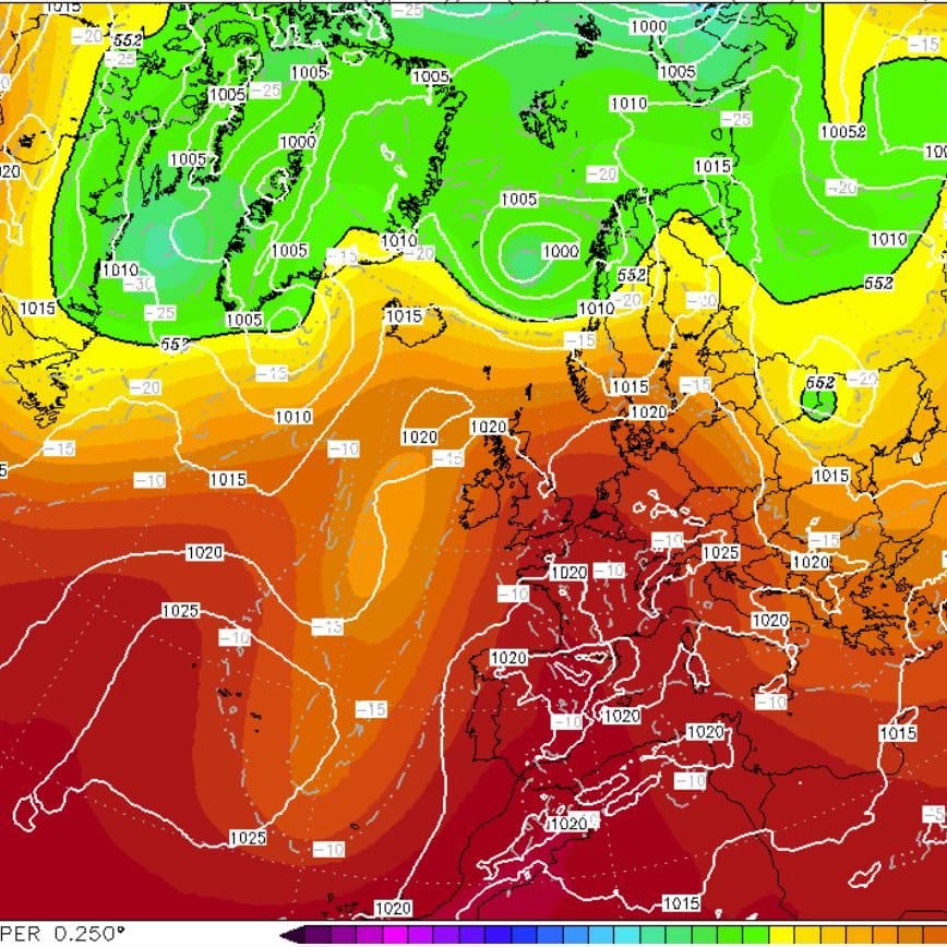 Eine Simulation des ICON-Modells für den 23. Juni 2025: Alle Wettermodelle sind sich einig: Der Sommer 2025 wird heiß. Aber wie heiß?