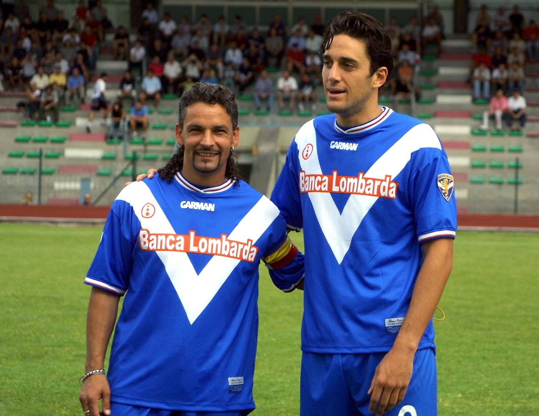Roberto Baggio (l.) und Luca Toni spielten einst für Brescia.