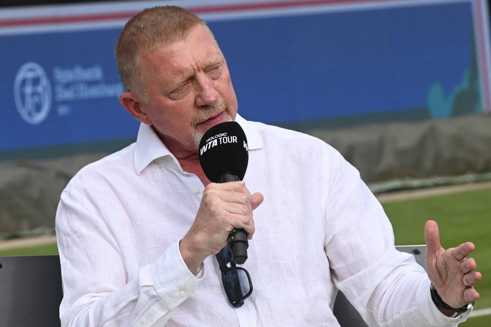 Boris Becker beim Termin in Bad Homburg: Der sechsmalige Grand-Slam-Sieger ist seit Jahren gefragter Tennis-Experte.