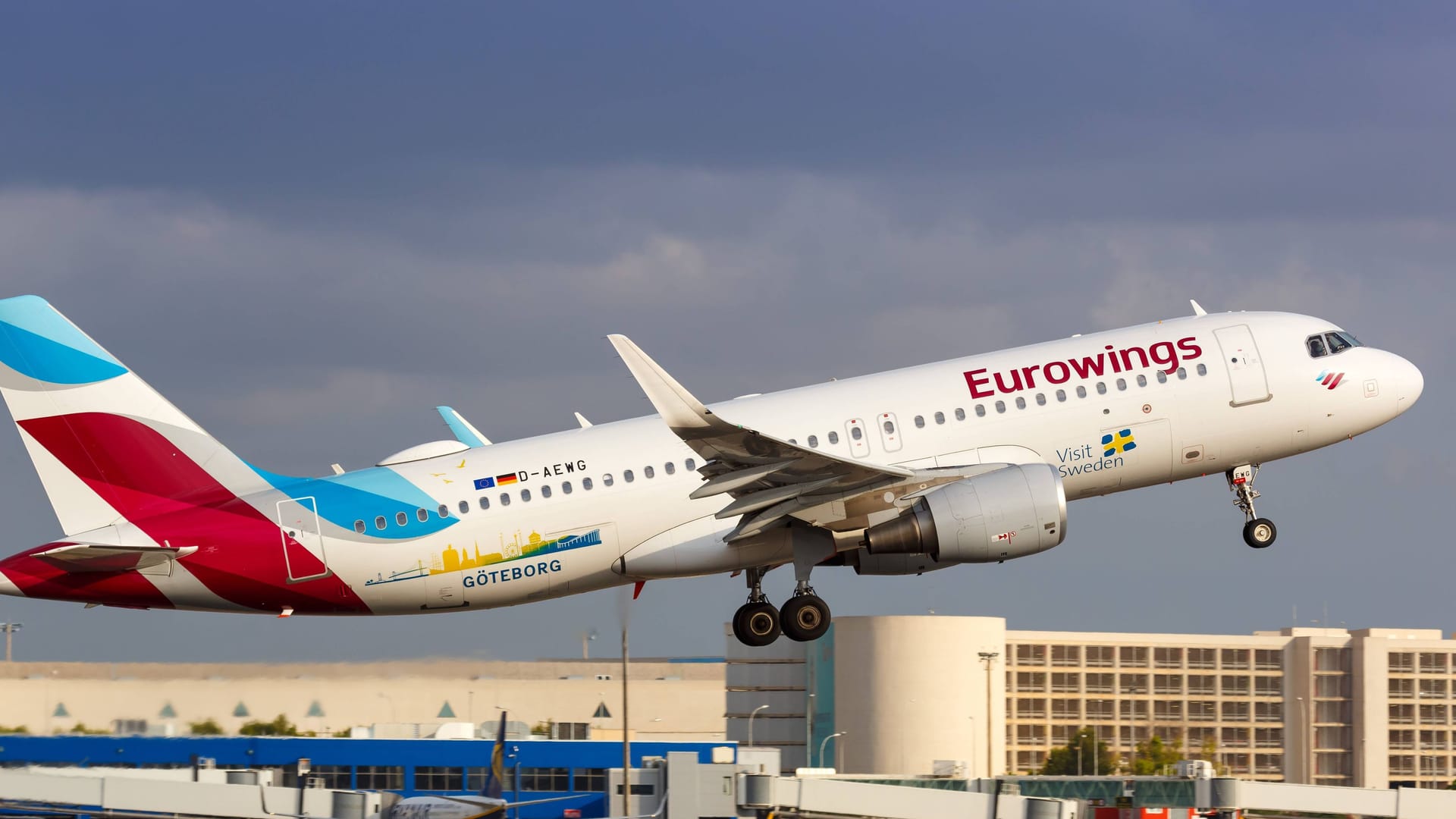 Airbus von Eurowings am Flughafen Mallorca (Symbolfoto): Ein Flug nach München musste abgebrochen werden.