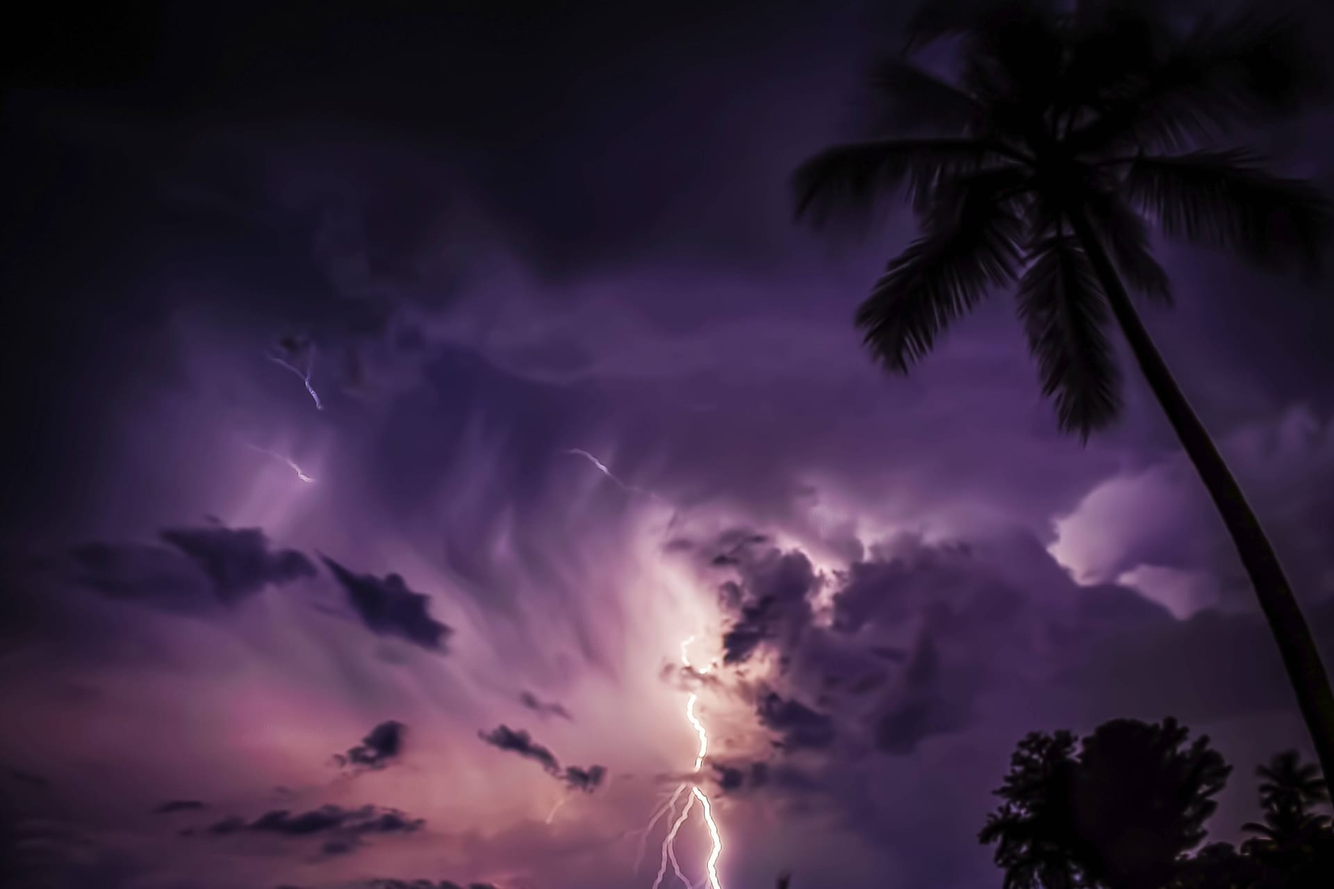 Gewitter und Blitze (Symbolbild): Nach der Hitzewelle kippt in der Nacht auf Montag das Wetter in Deutschland.